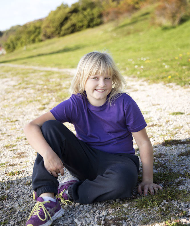 Clique Basic T-shirt barn, Skarp Lila