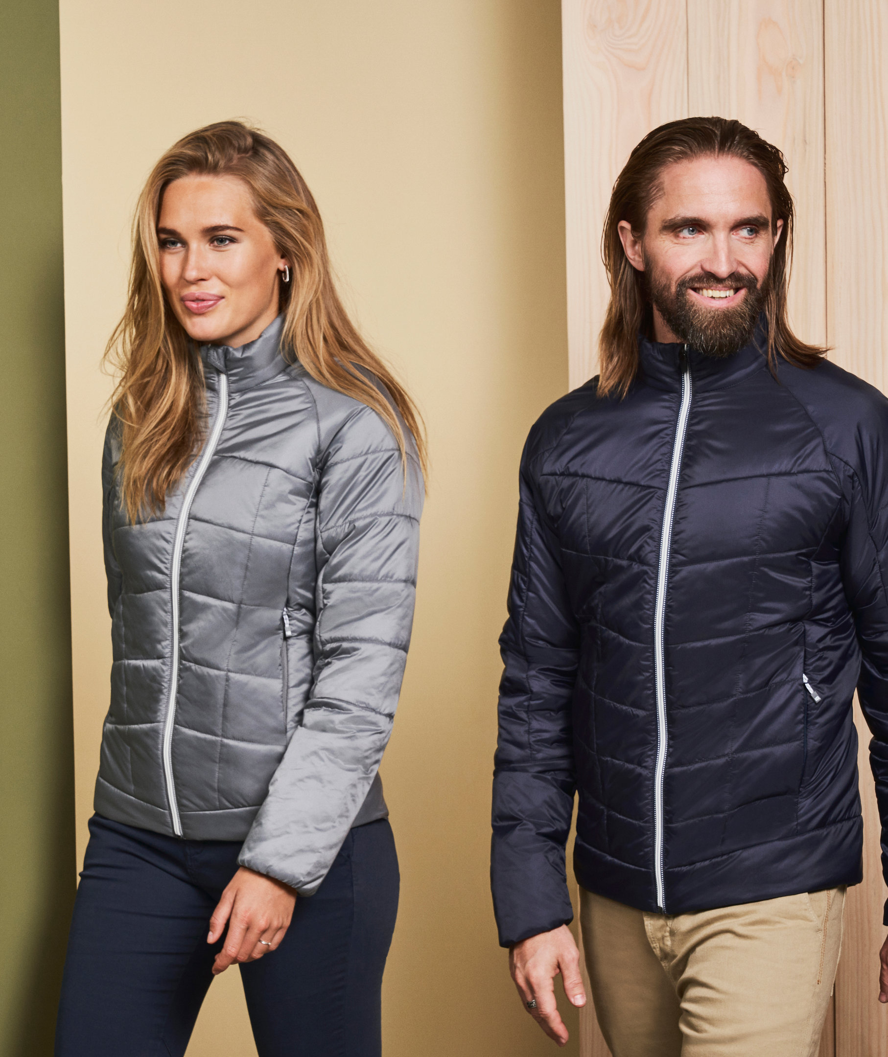 ID vadderad l&auml;tt jacka dam, Gr&aring;, large image number 2