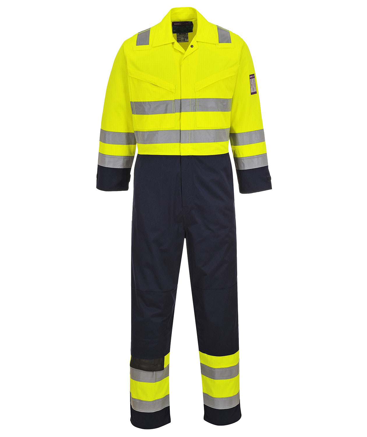Portwest Modaflame overall, Varsel yellow/marinbl&aring;