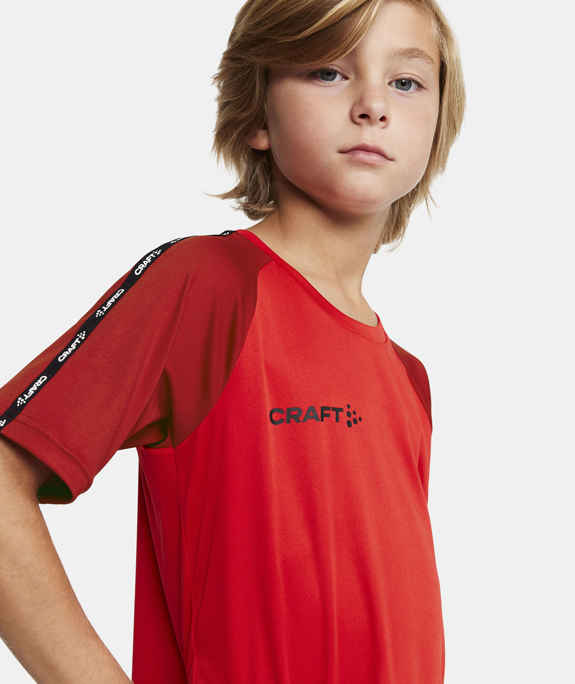 Craft Squad 2.0 Contrast T-shirt till barn, Bright Red-Express, large image number 3