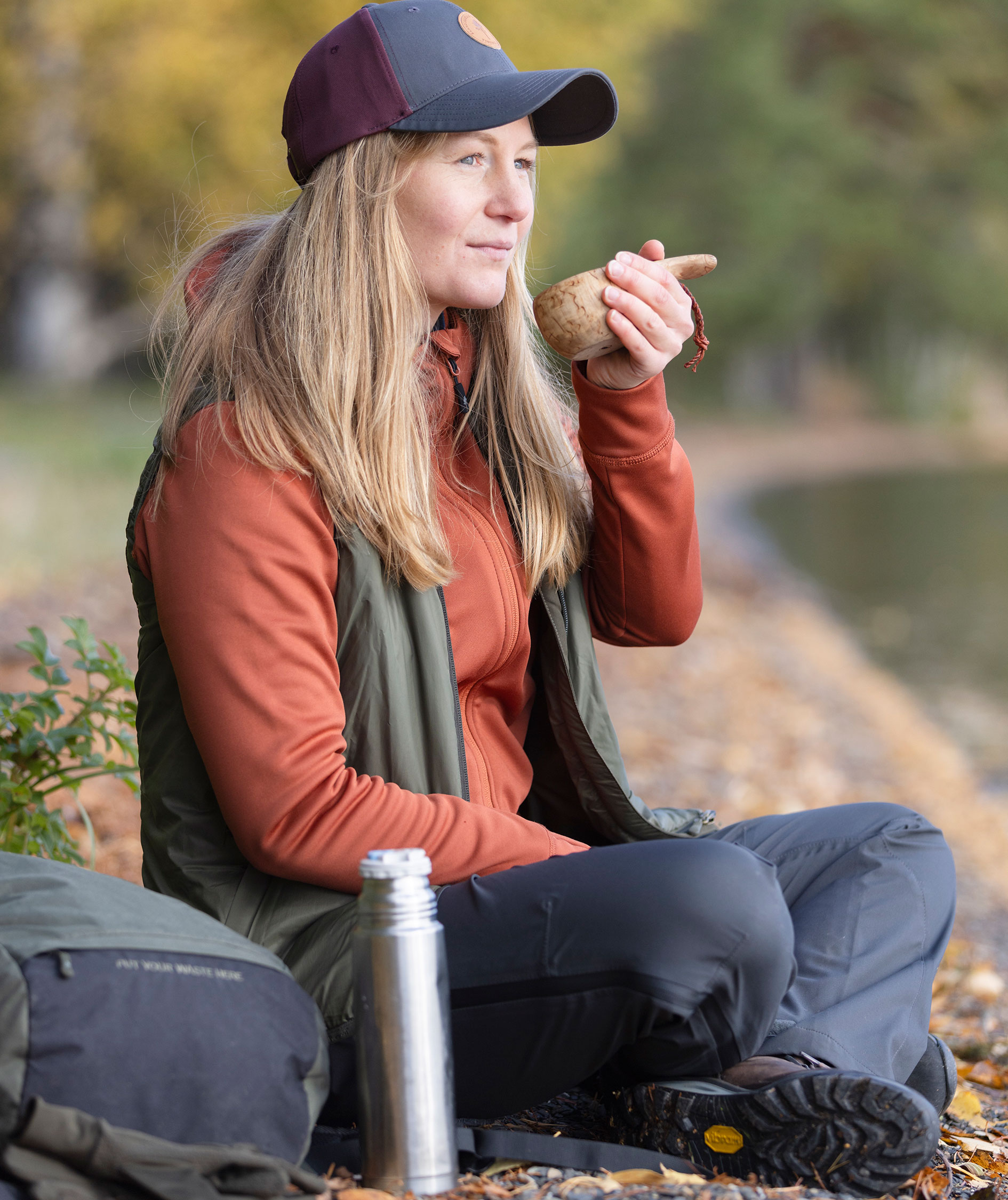 Pinewood Insulation damevest med uld, Moss green, large image number 12