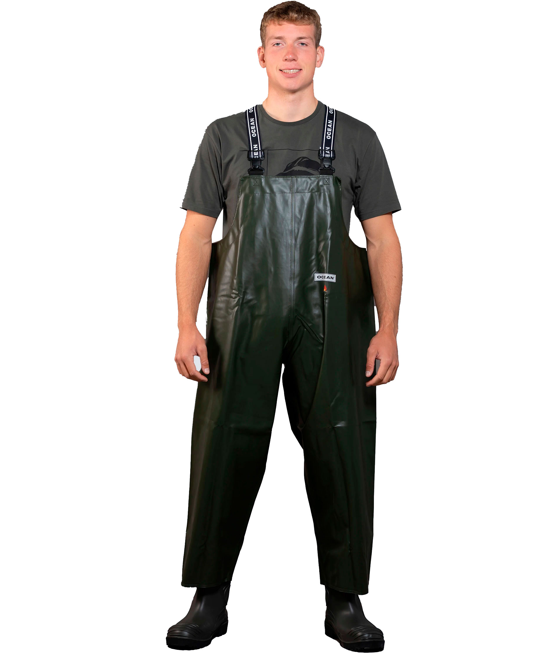 Ocean Classic PVC regnselebukse, Olivengr&oslash;nn