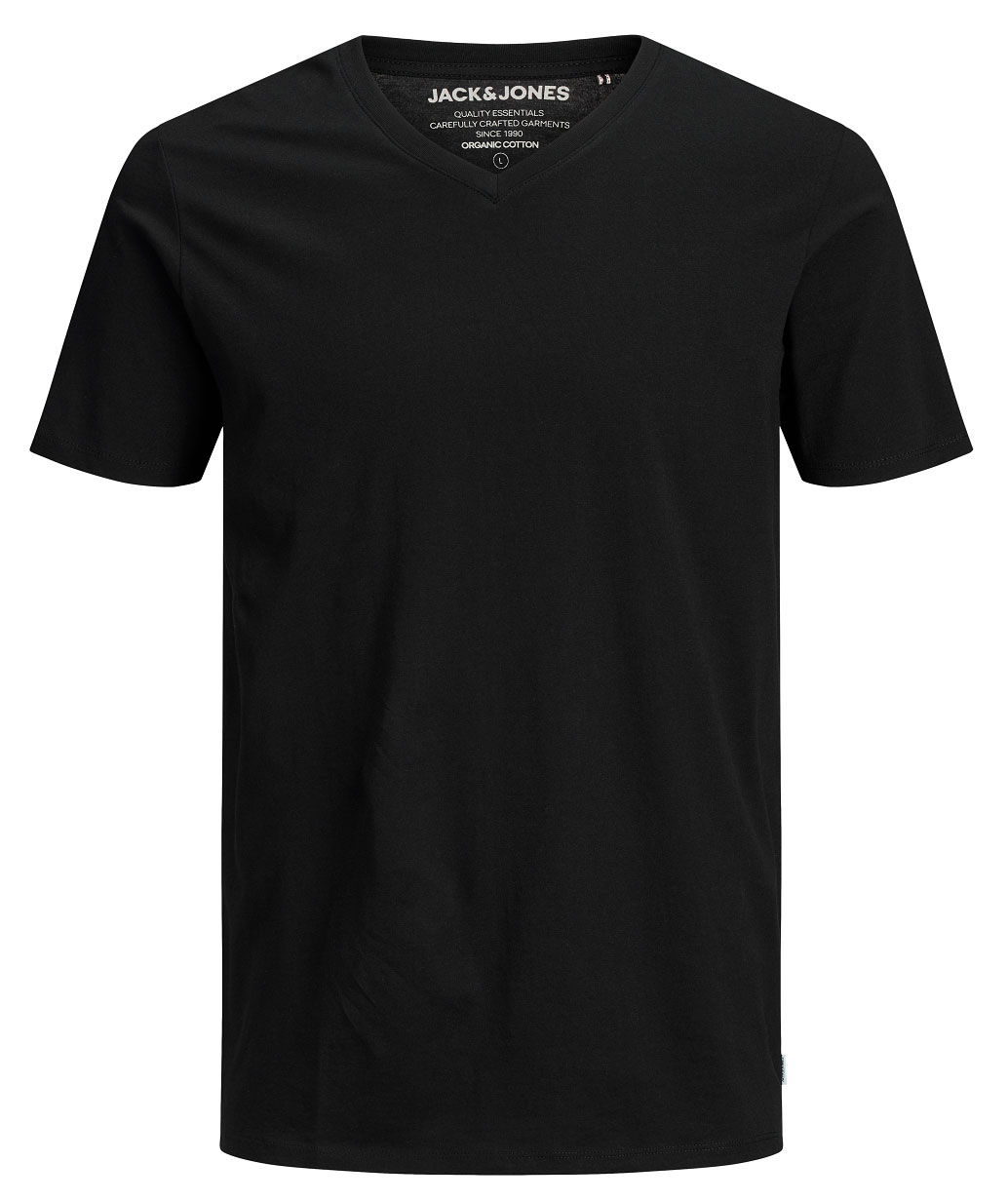 Jack & Jones JJEORGANIC Basic T-shirt, Black, Black, swatch