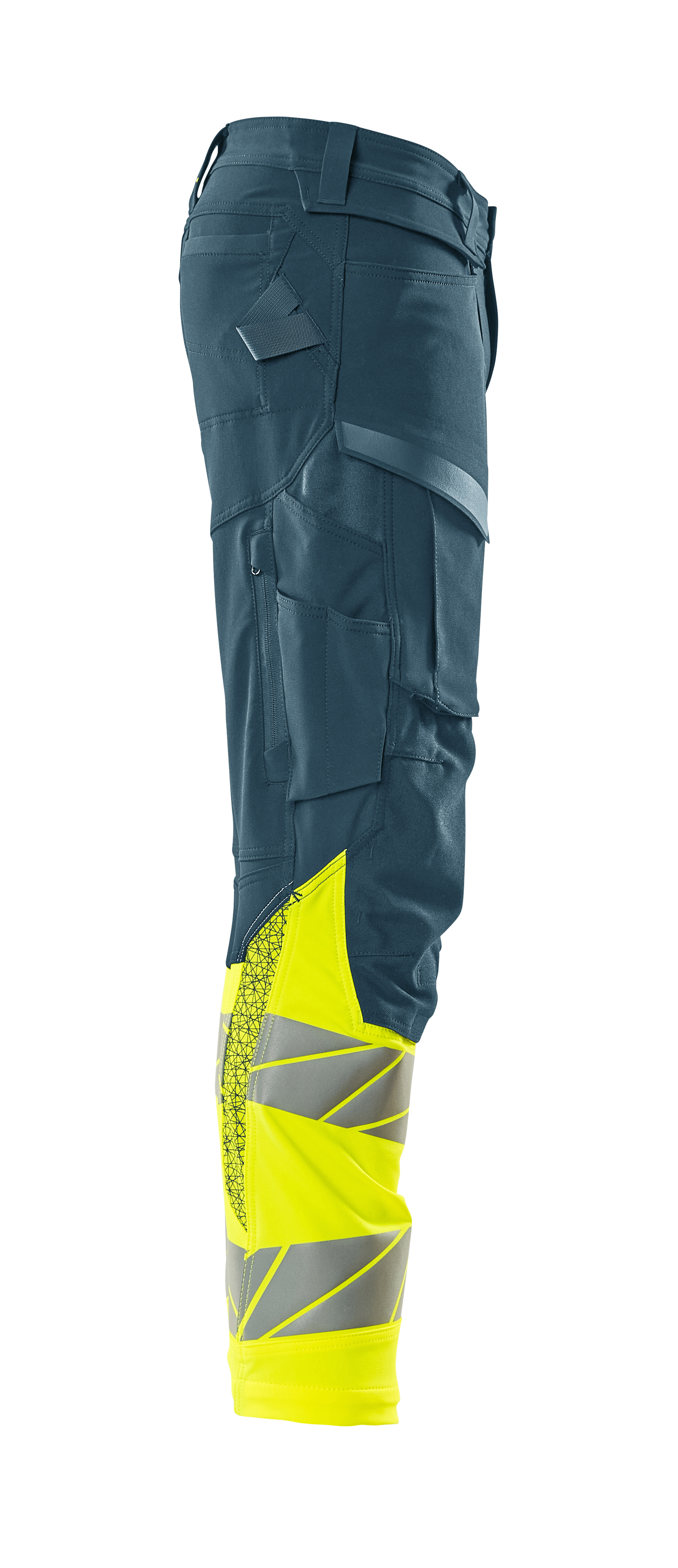 Mascot Accelerate Safe arbejdsbukser full stretch, M&oslash;rk Petroleum/Hi-Vis Gul, large image number 2