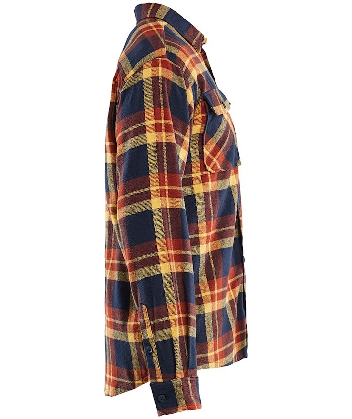 Bl&aring;kl&auml;der Striker flannel shirt, Burnt Red/Dark Navy, large image number 2
