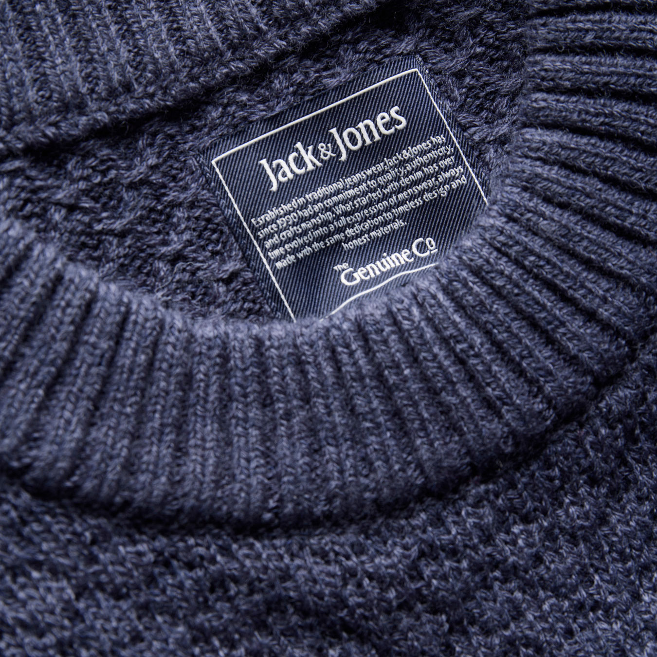 Jack & Jones JJBLAKE stickad tr&ouml;ja, Navy Blazer, large image number 2