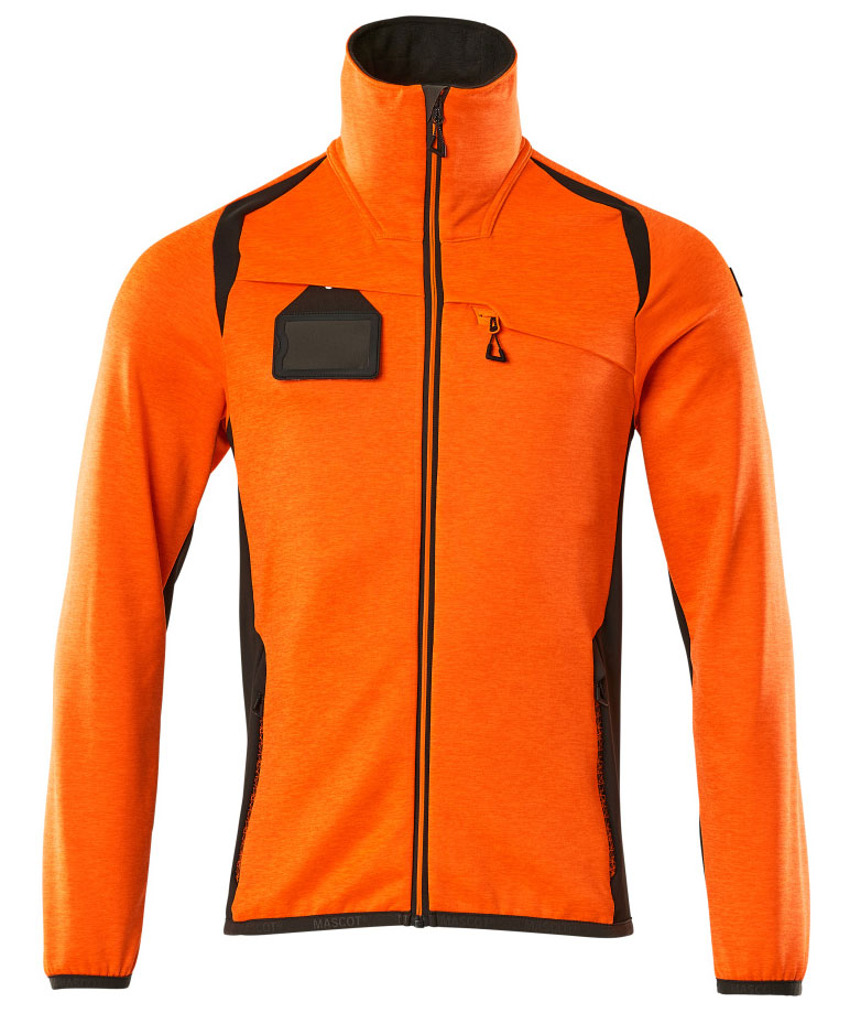 Mascot Accelerate Safe fleece sweater, Hi-vis Orange/Dark anthracite, Hi-vis Orange/Dark anthracite, swatch