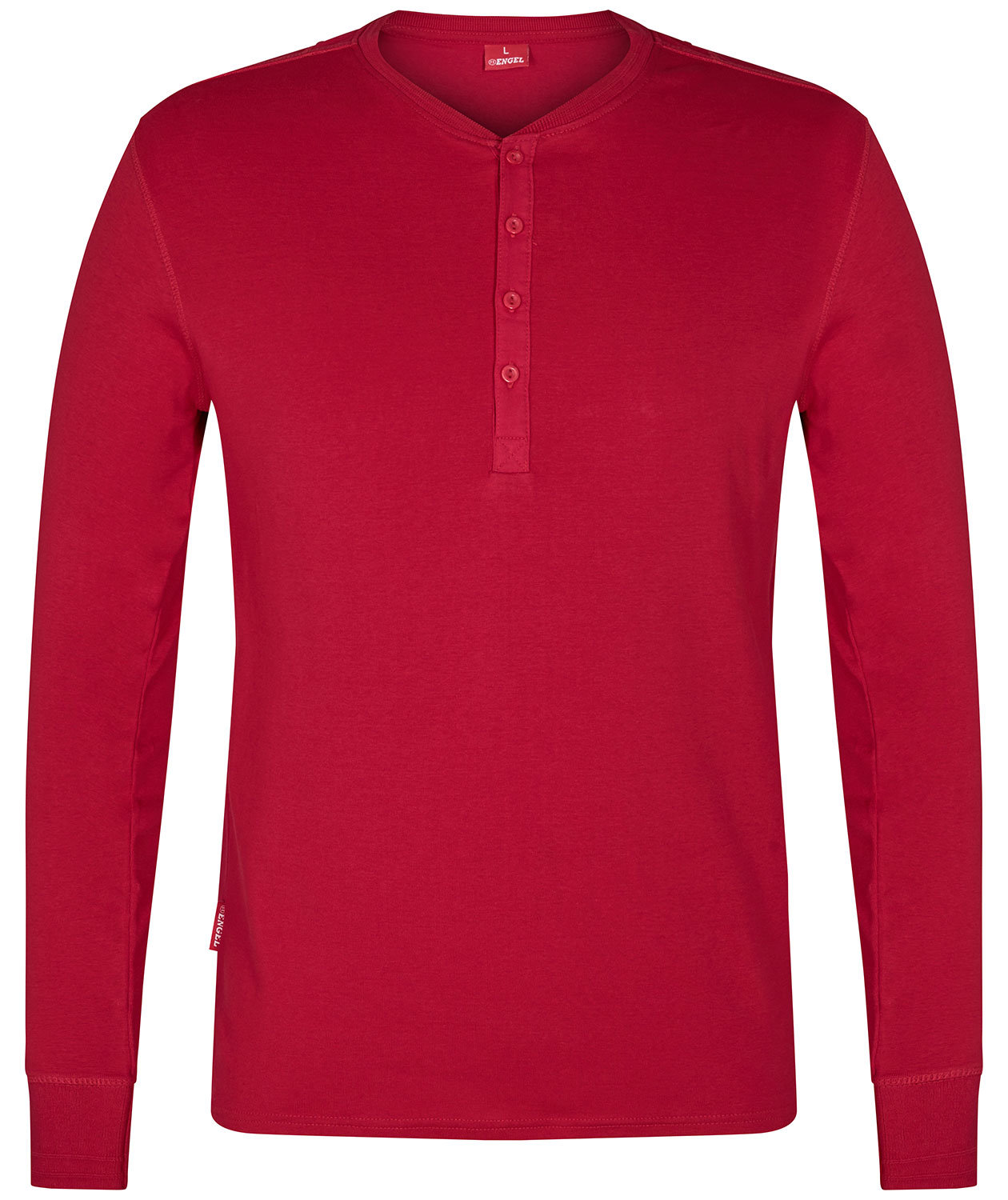 Engel Extend langermet Grandad T-skjorte, Tomato Red, Tomato Red, swatch