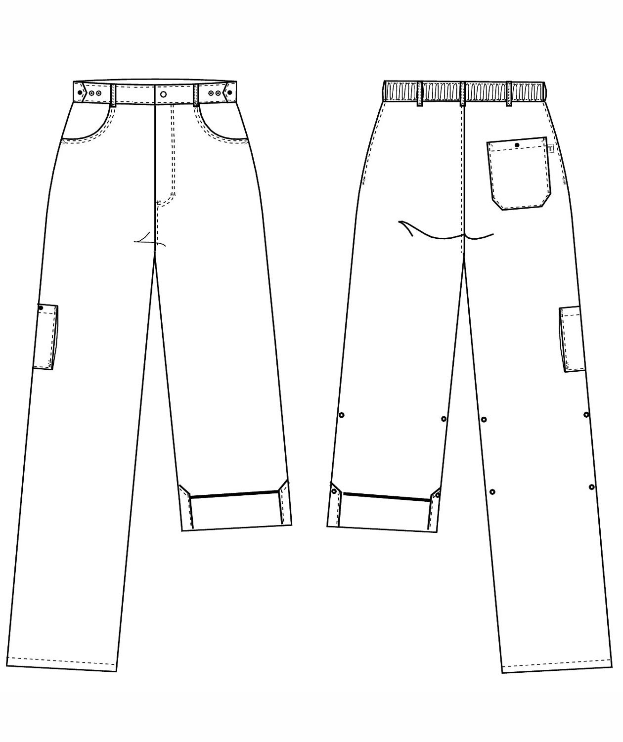 Kentaur denim blueline dame flexbukse, Hvit, large image number 1