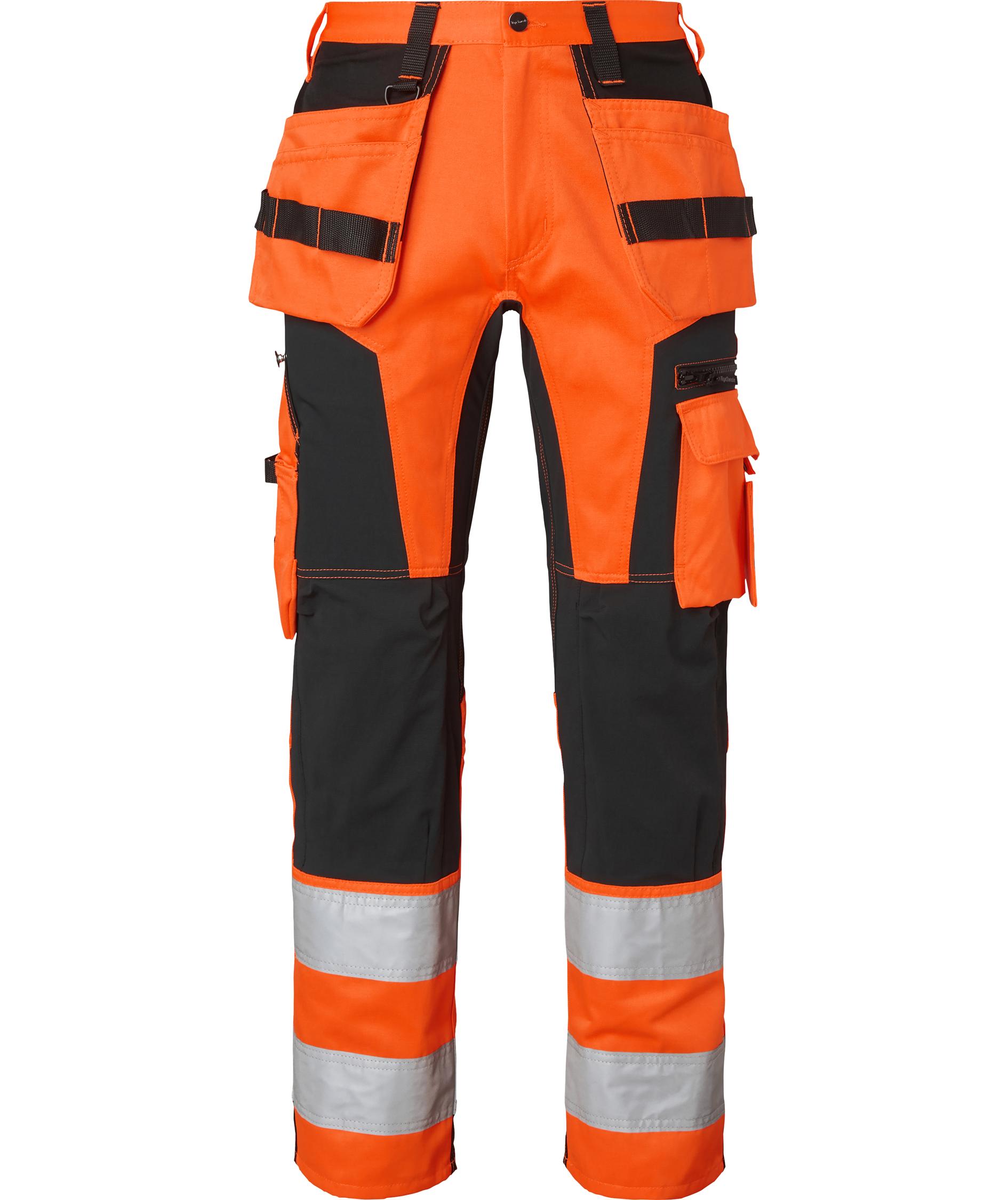 Top Swede h&aring;ndverksbukse 236, Hi-Vis Oransje/Svart