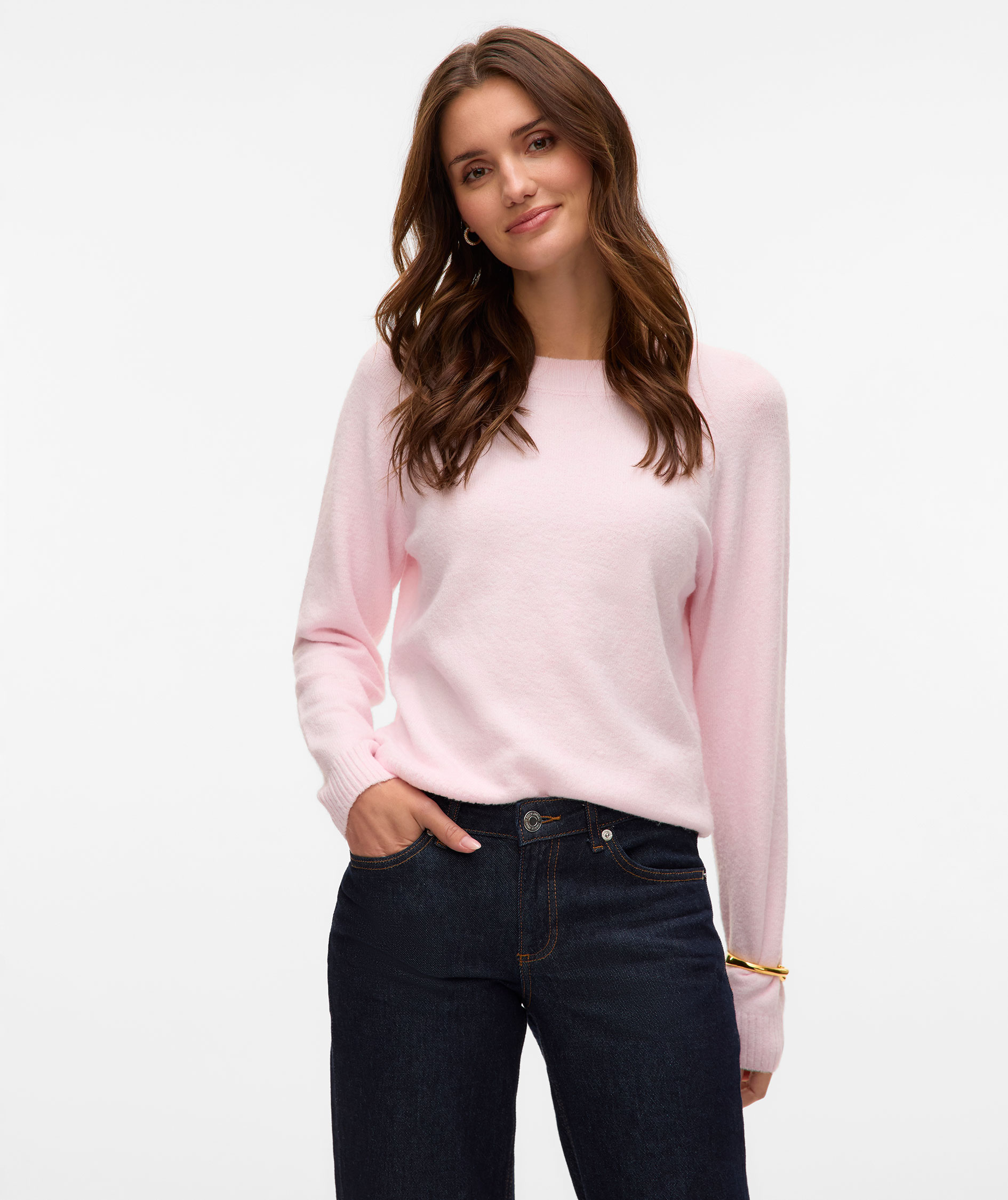Vero Moda VMDOFFY dame strikket genser, Pink A Boo Melange, large image number 5