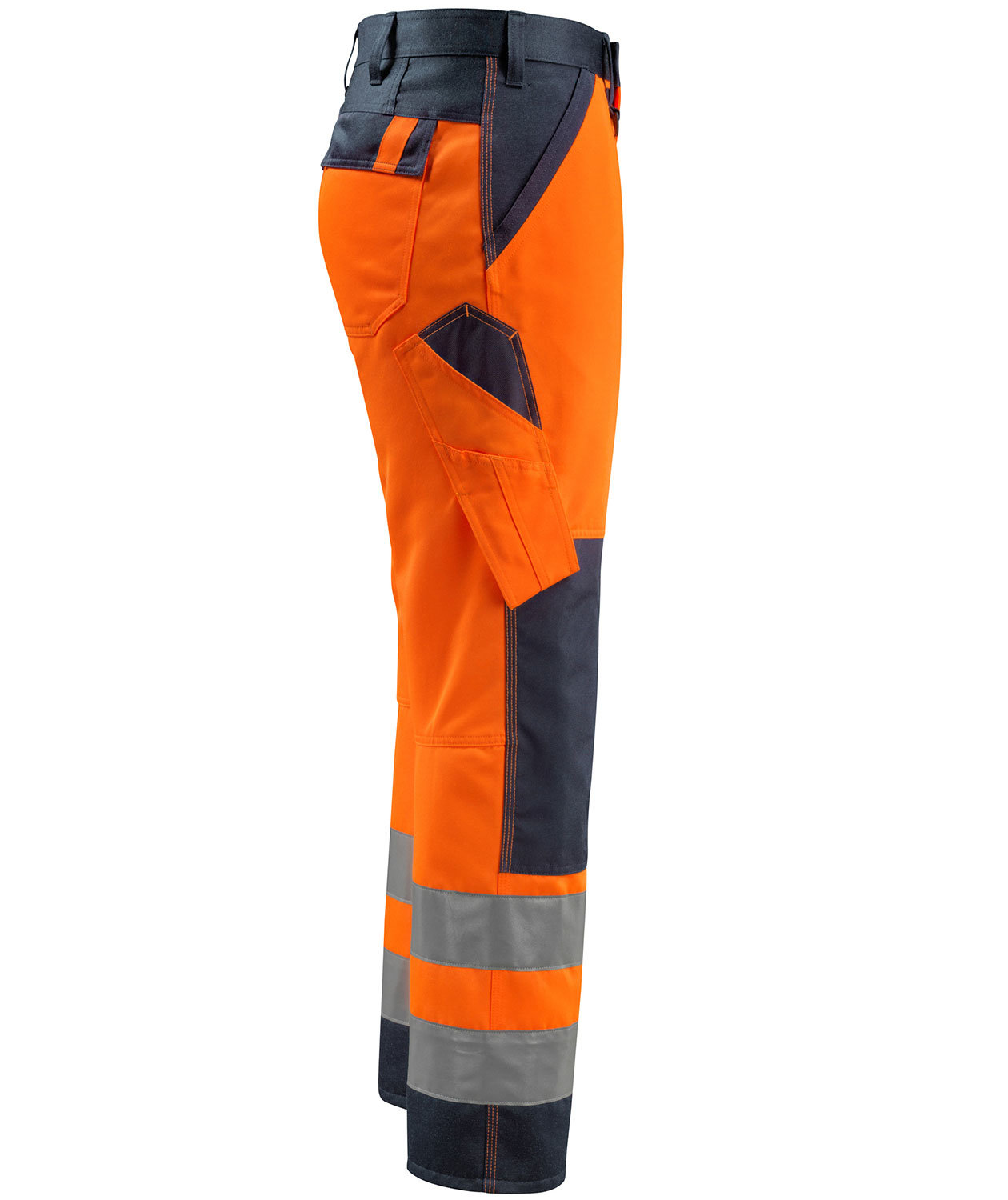 Mascot Safe Light Maitland arbeidsbukse, Hi-vis Orange/M&oslash;rk Marine, large image number 3