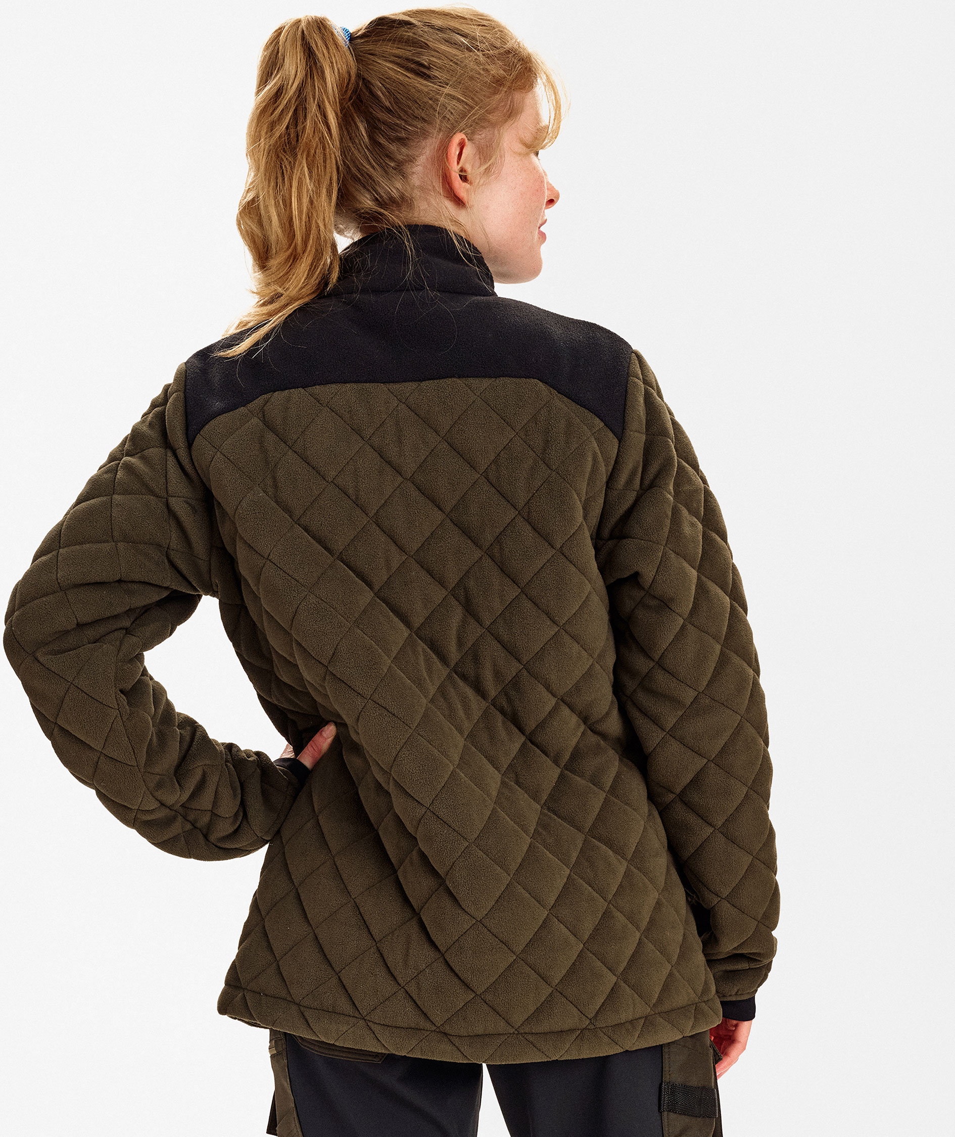 Engel Entire vadderad fleecejacka dam, Forest Green/Black, large image number 4