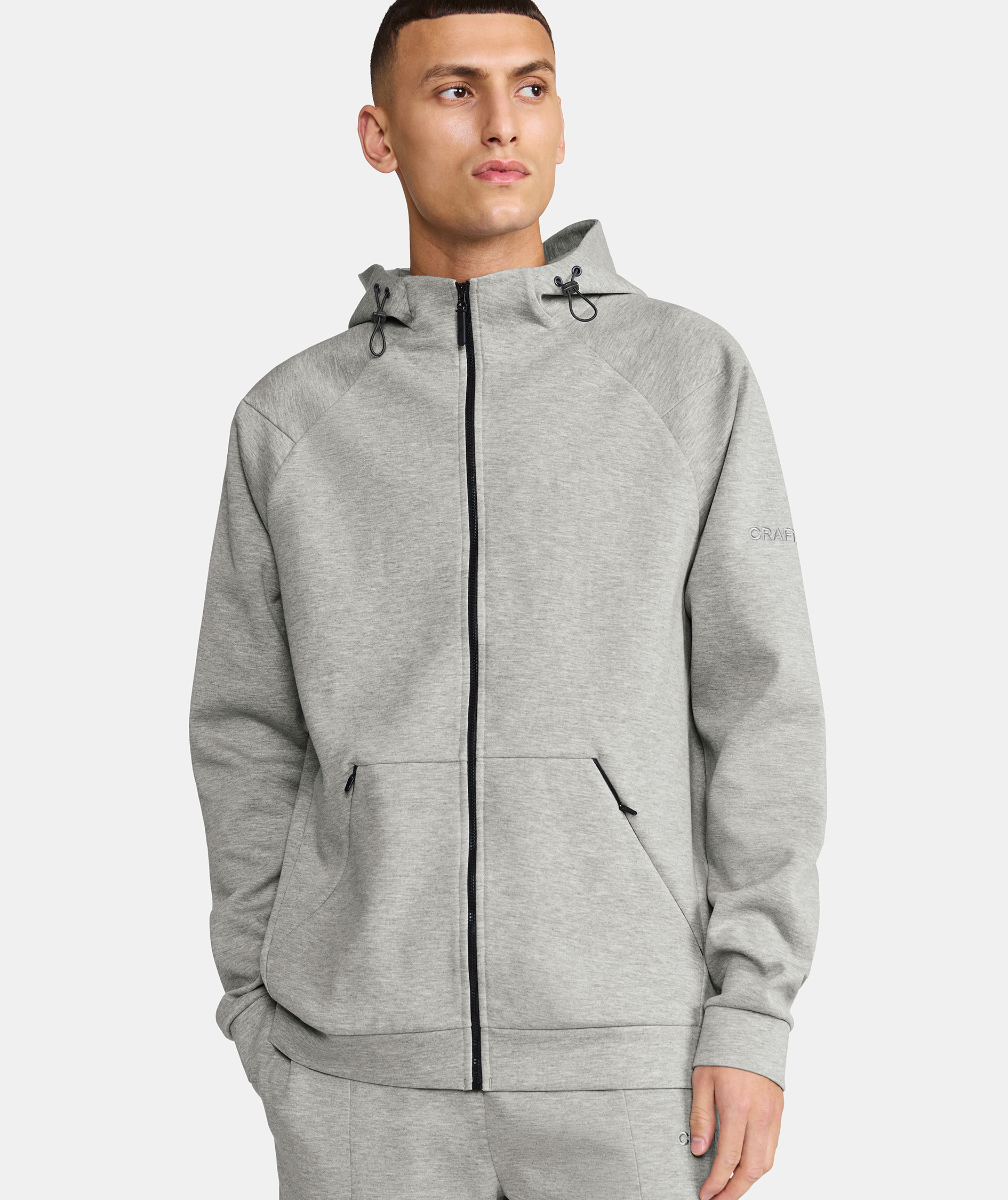 Craft ADV Join hoodie med dragkedja, Grey melange, large image number 3