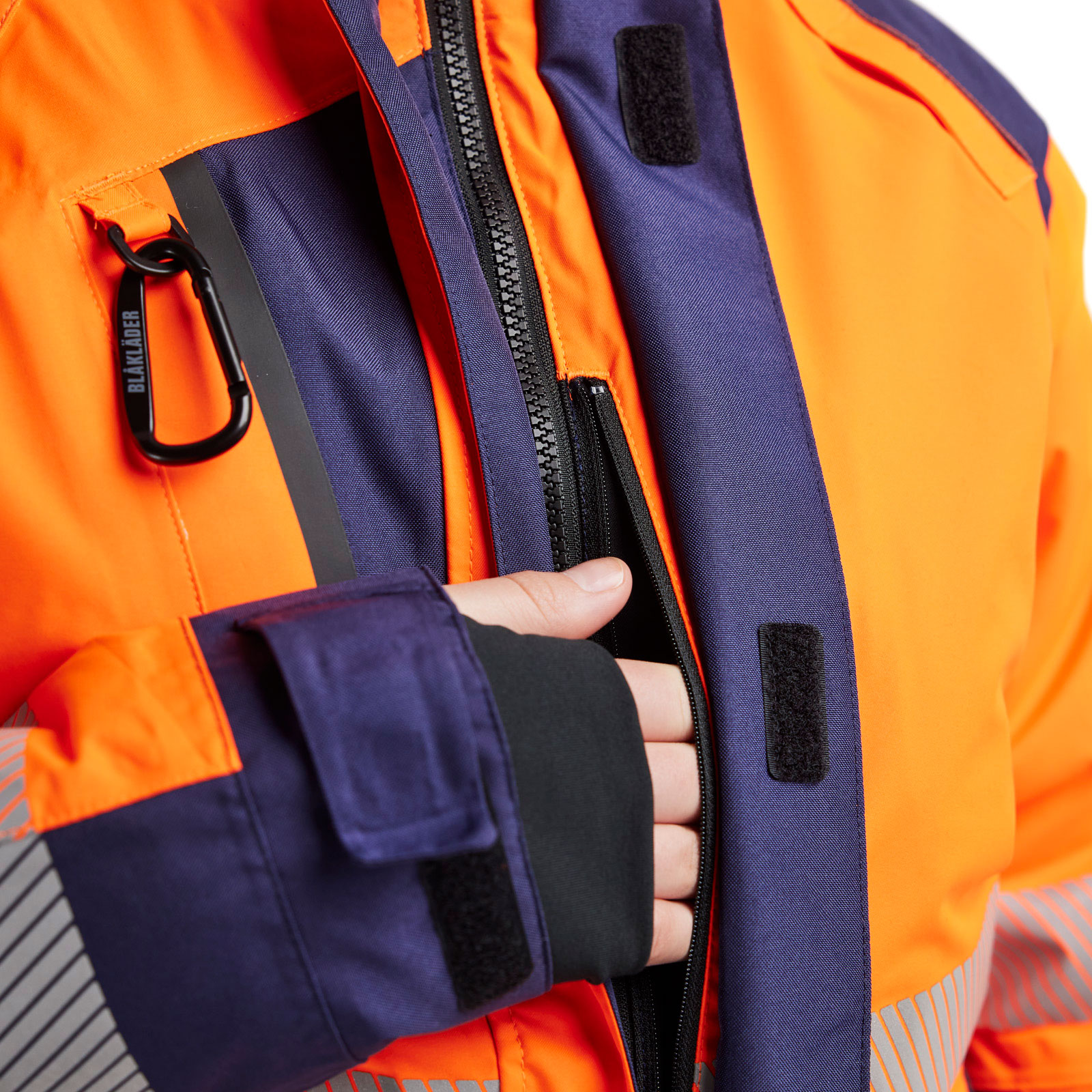 Bl&aring;kl&auml;der women's winter jacket, Hi-Vis Orange/Navy, large image number 5
