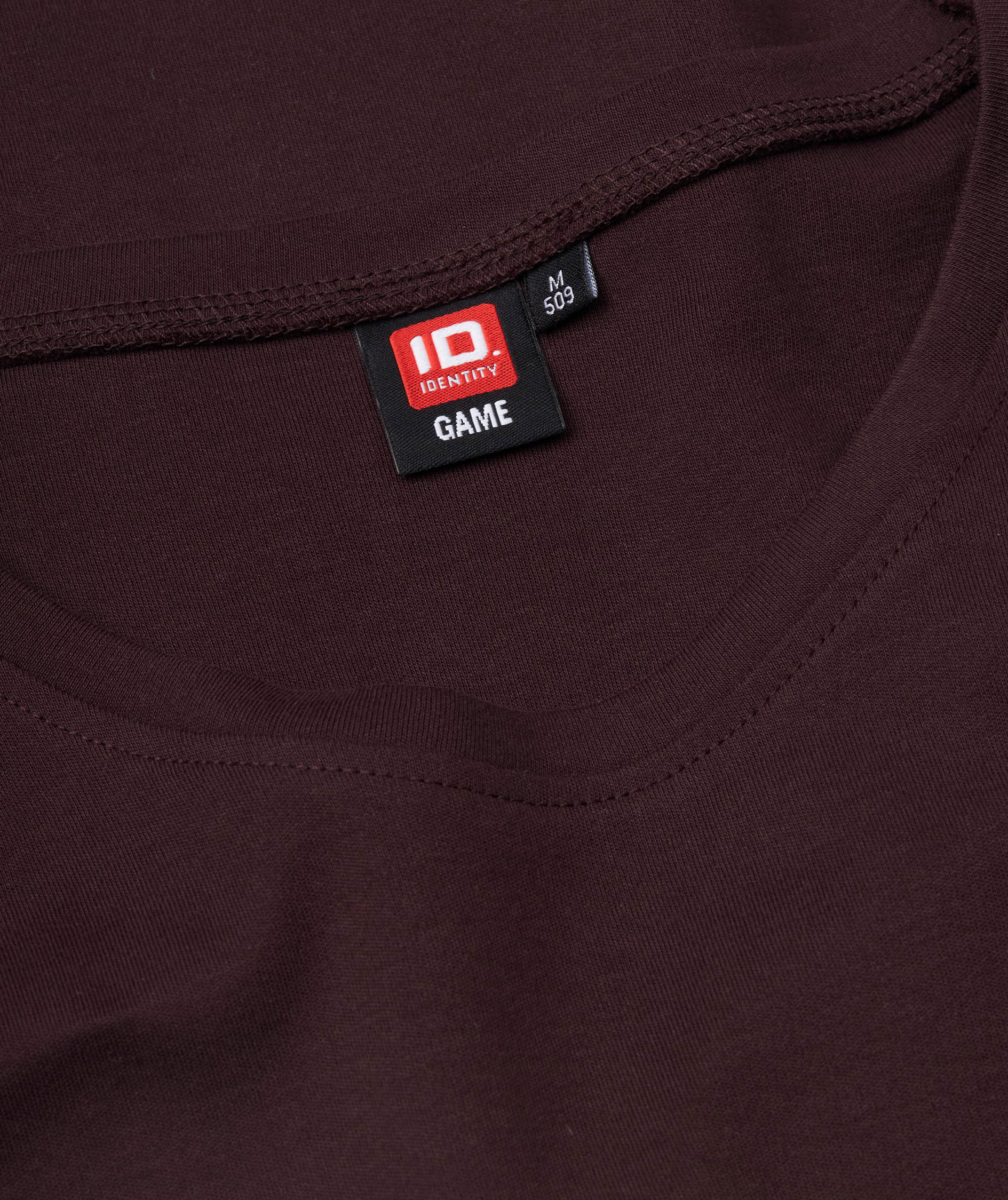 ID Identity Interlock l&aring;ng&auml;rmad T-shirt dam, Dark bourdeaux, large image number 4