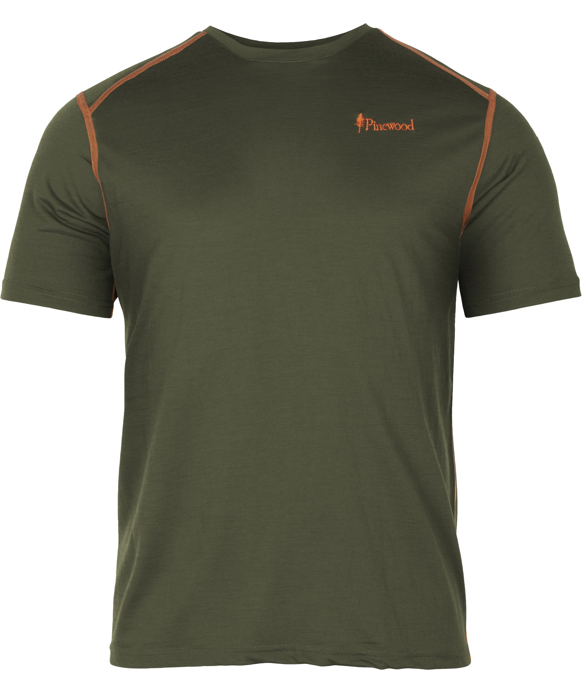 Pinewood Abisko T-shirt med merinould, Moss green