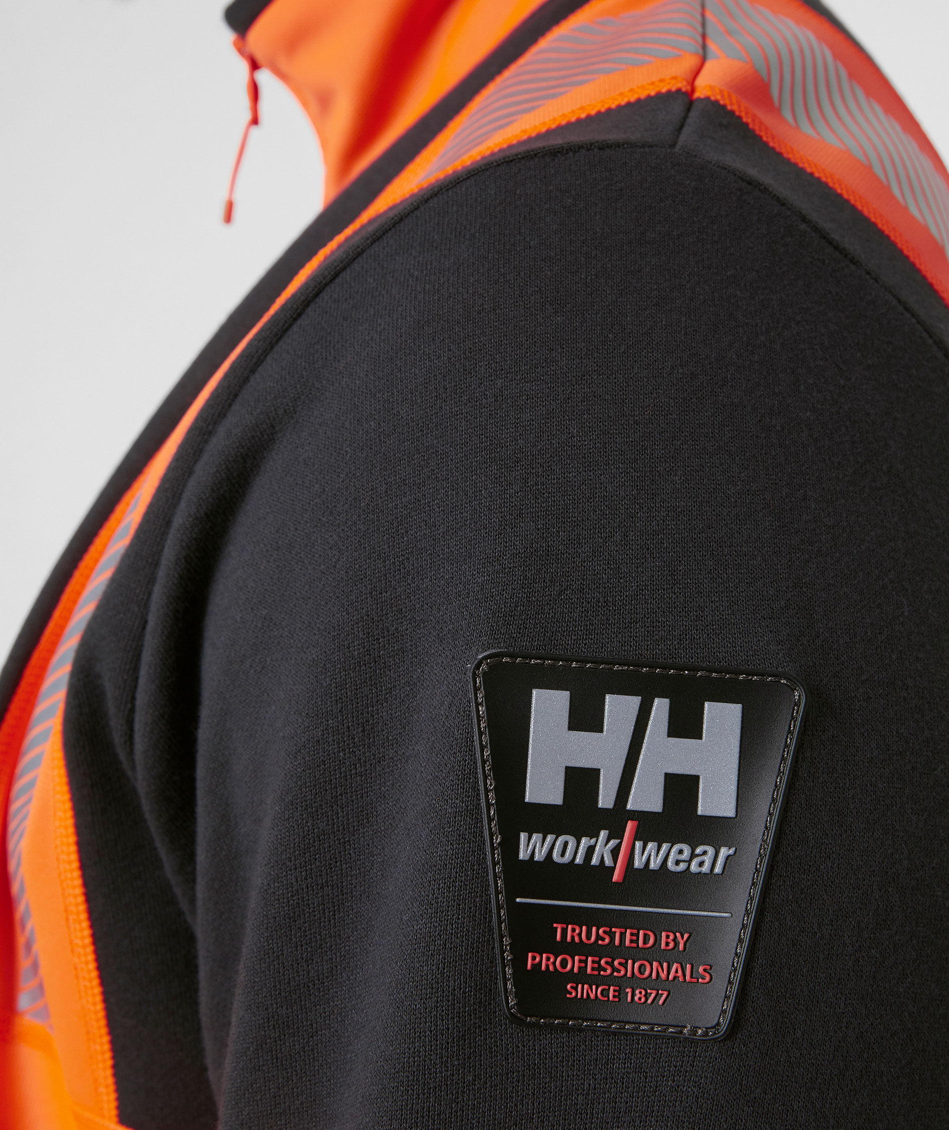 Helly Hansen ICU cardigan, Ebony/Hi-Vis Orange, large image number 4
