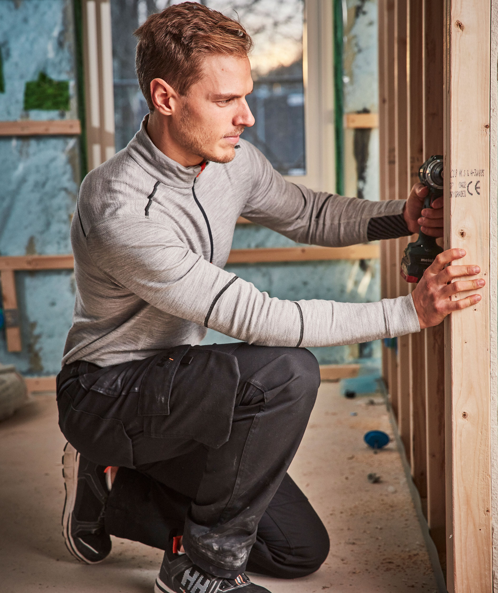 Helly Hansen Lifa half zip undertr&oslash;je med merinould, Gr&aring;&nbsp;Melange, large image number 5