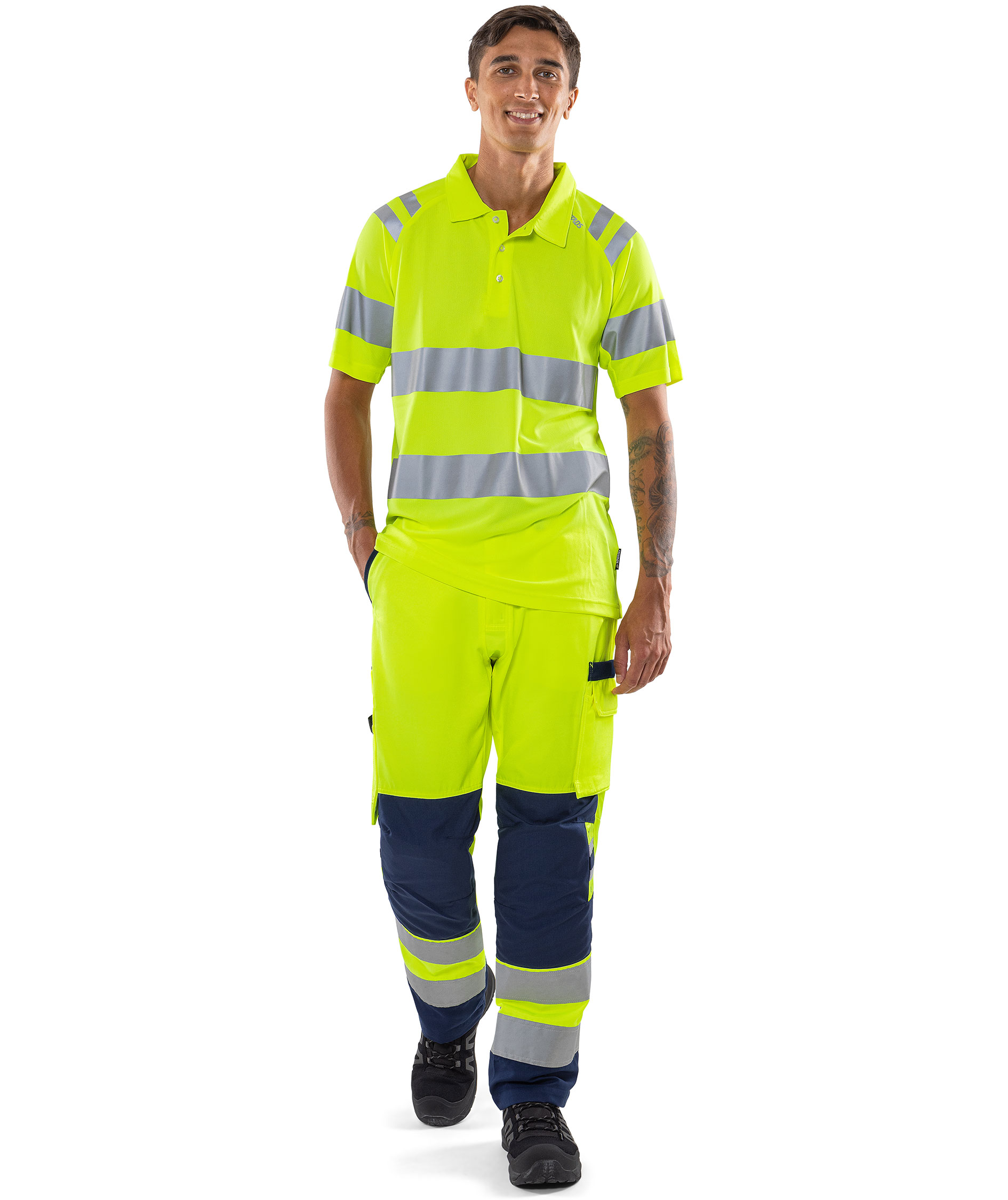 Fristads polo T-shirt 7861 GPST, Hi-Vis&nbsp;Gul, large image number 1