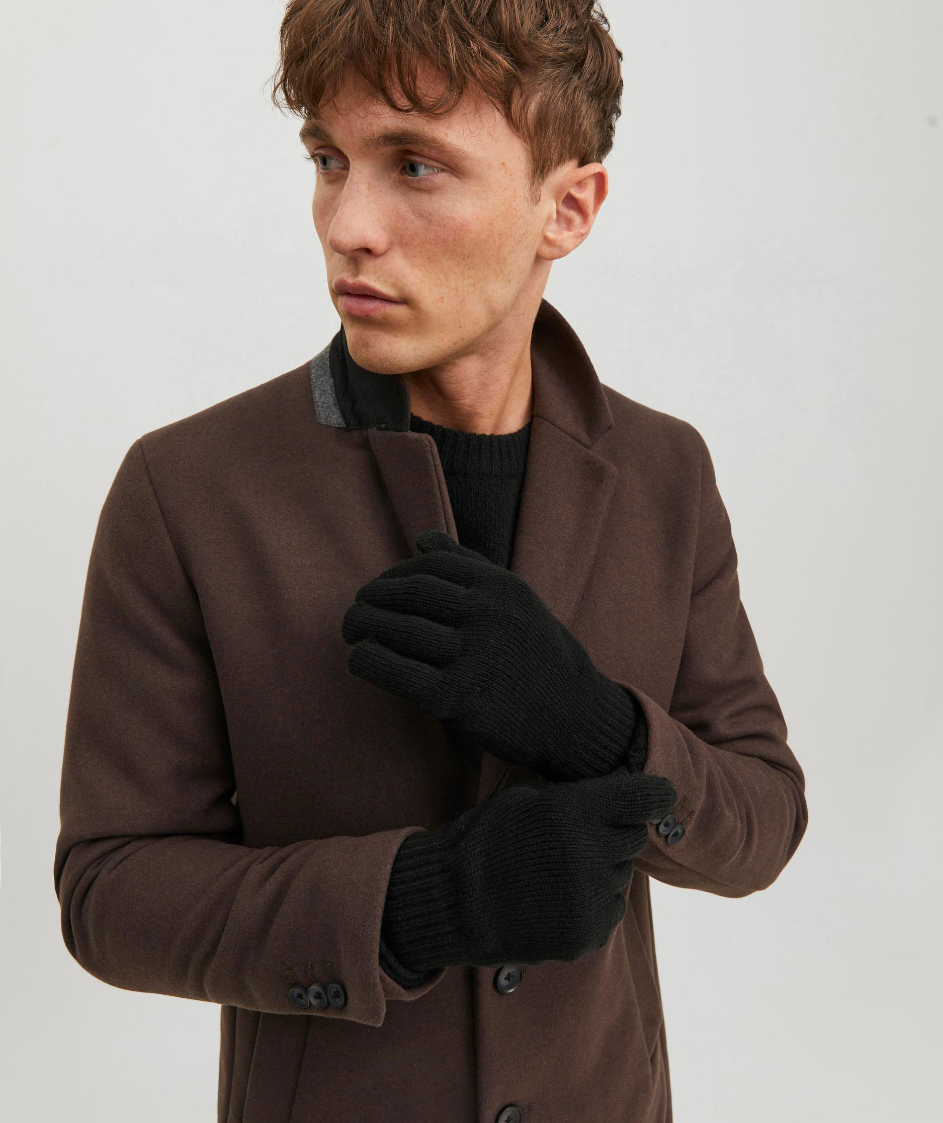 Jack & Jones JACBARRY strikkehansker, Black