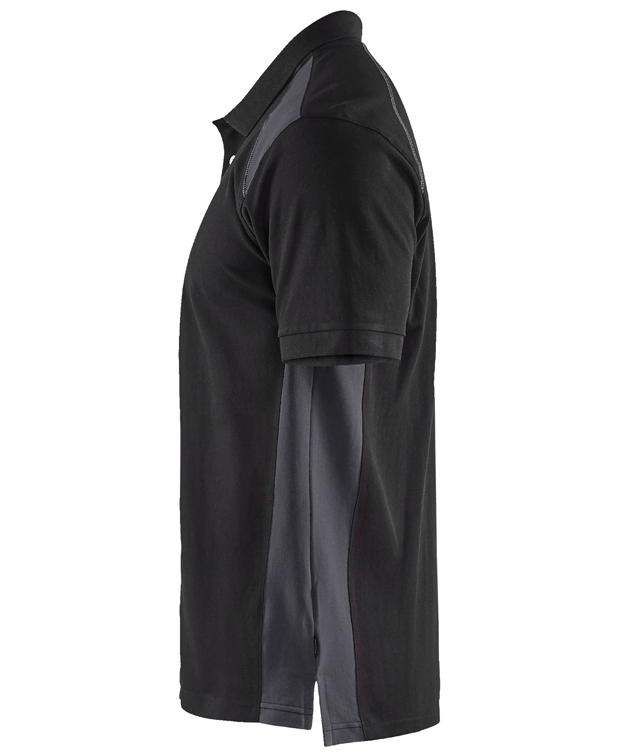 Bl&aring;kl&auml;der Polo T-shirt, Sort/Mellemgr&aring;, large image number 3