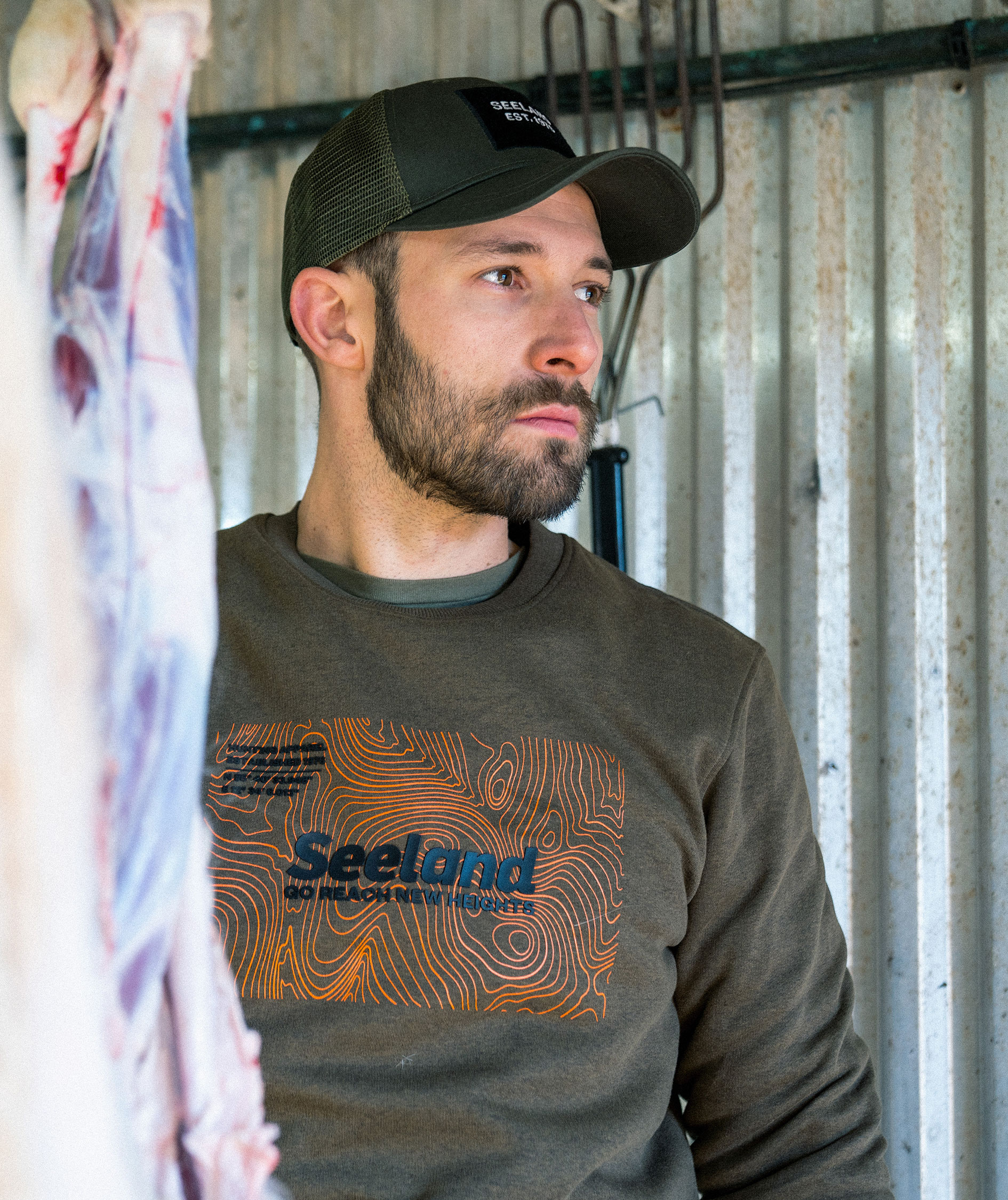 Seeland Pulse Sweatshirt, Dark olive melange, large image number 3