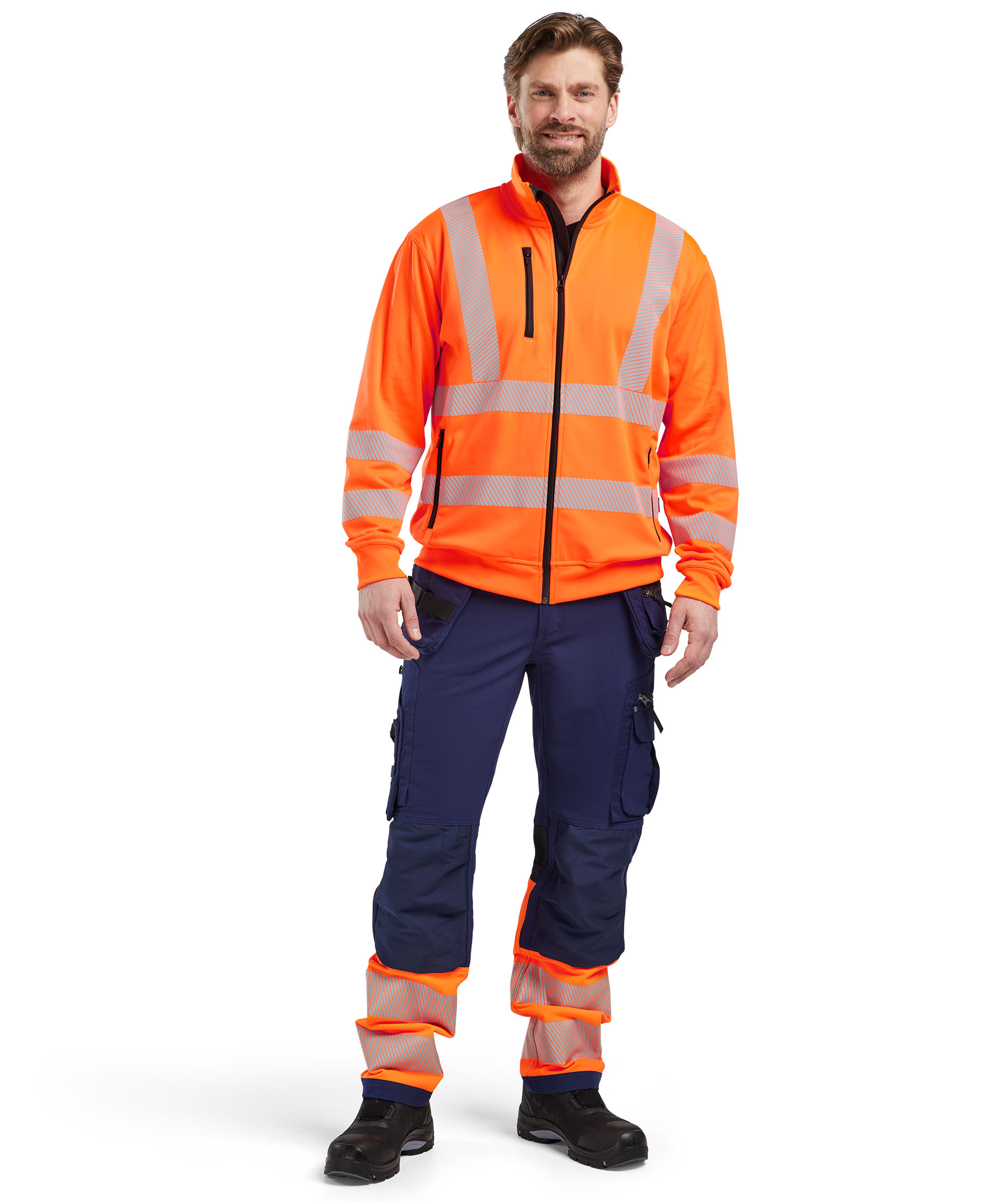 Bl&aring;kl&auml;der cardigan, Hi-vis Orange, large image number 1