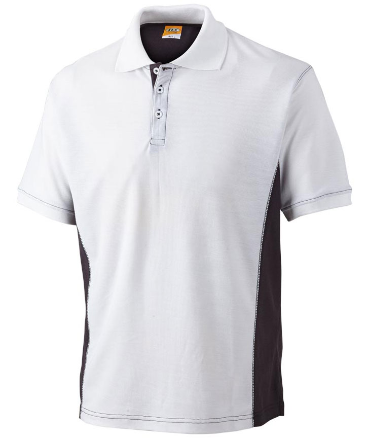 J.A.K. Basic polo shirt 1625, White/Grey