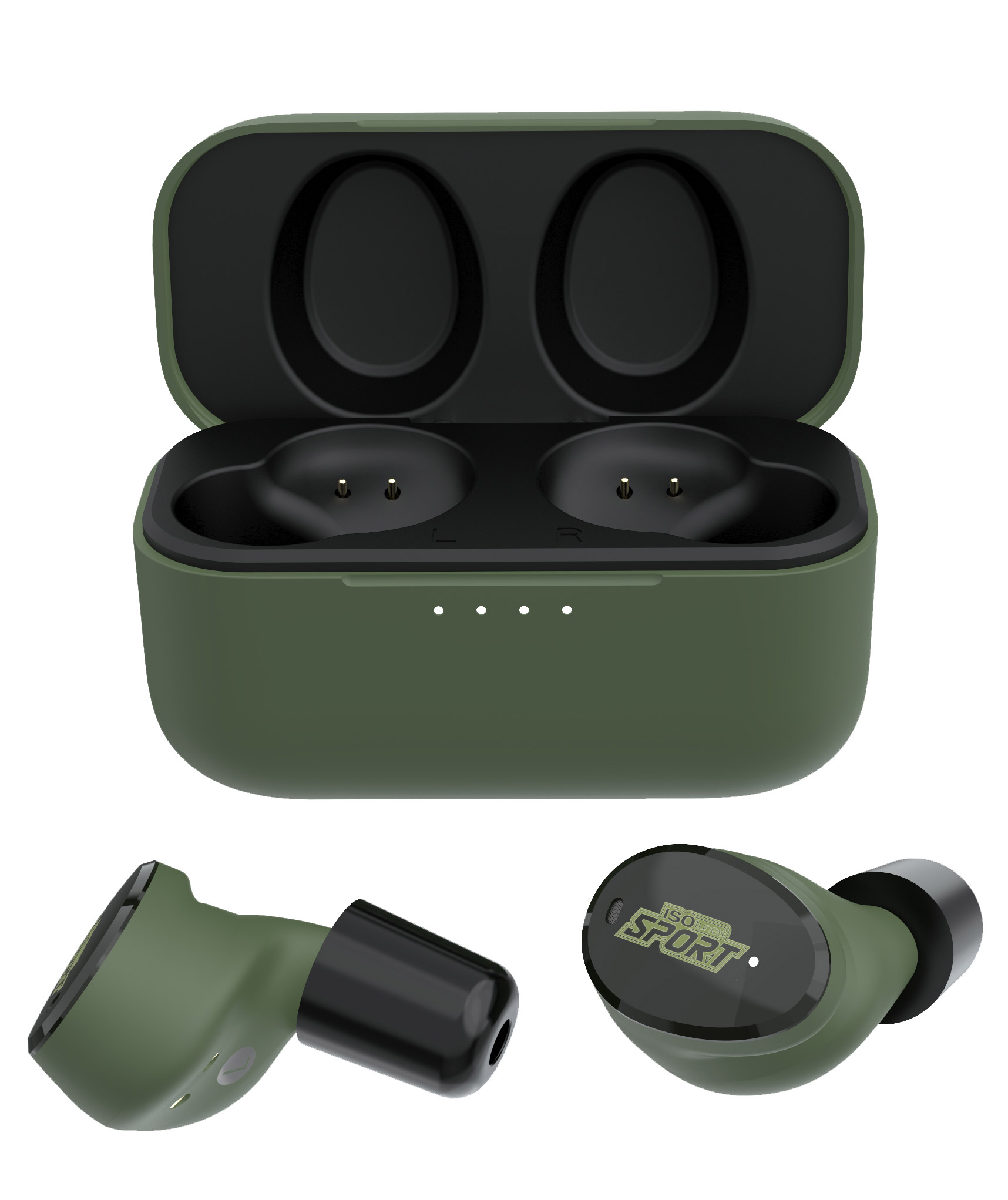 ISOtunes Free Sport Calibre h&oslash;rev&aelig;rn med Bluetooth, Sort/Gr&oslash;n