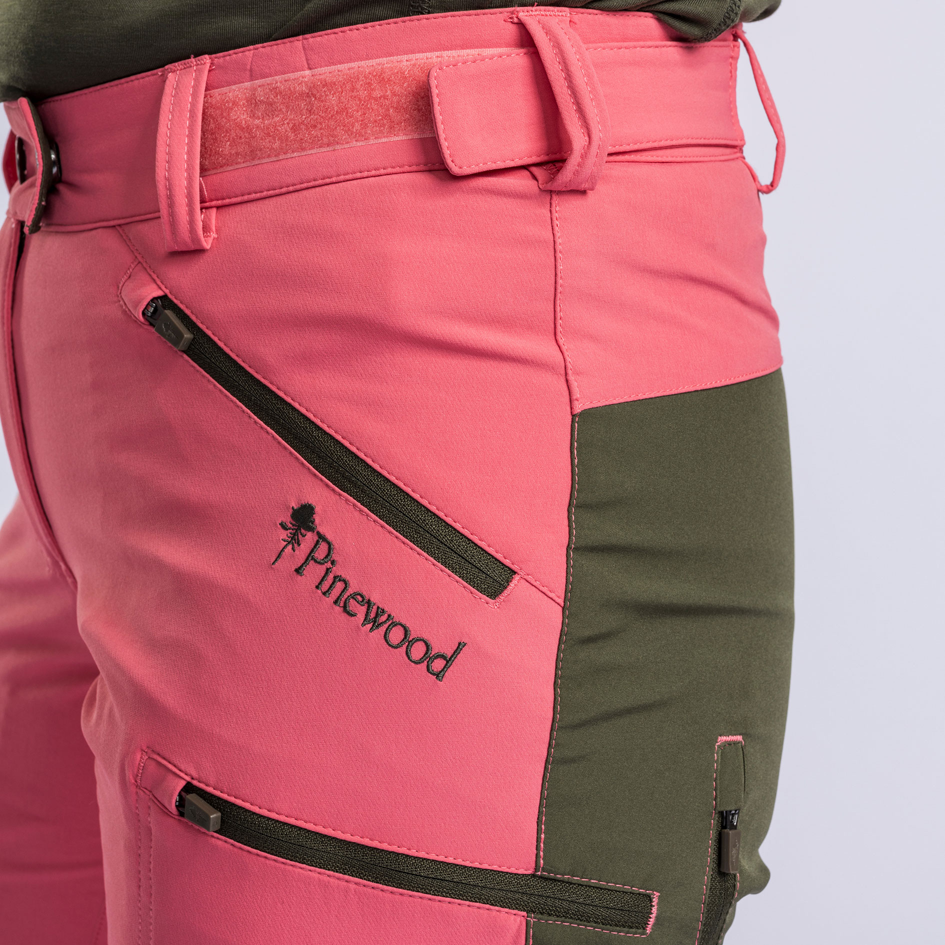 Pinewood Brenton damebukser, Pink Blush/Mossgreen, large image number 6