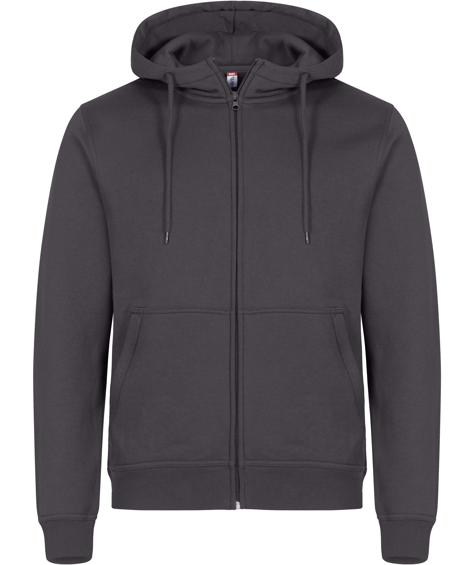 Clique Miami hoodie med dragkedja, Metal Grey