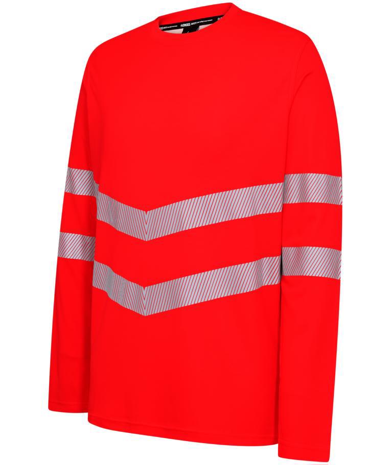 Engel Safety lang&auml;rmliges T-Shirt, Hi-Vis Rot, large image number 2