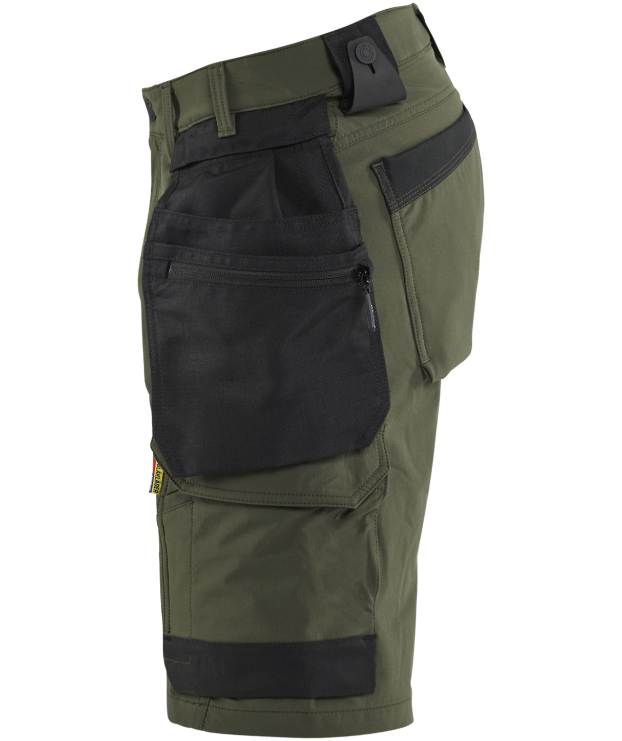 Bl&aring;kl&auml;der&nbsp;hantverksshorts full stretch, Skog gr&ouml;n/svart, large image number 3