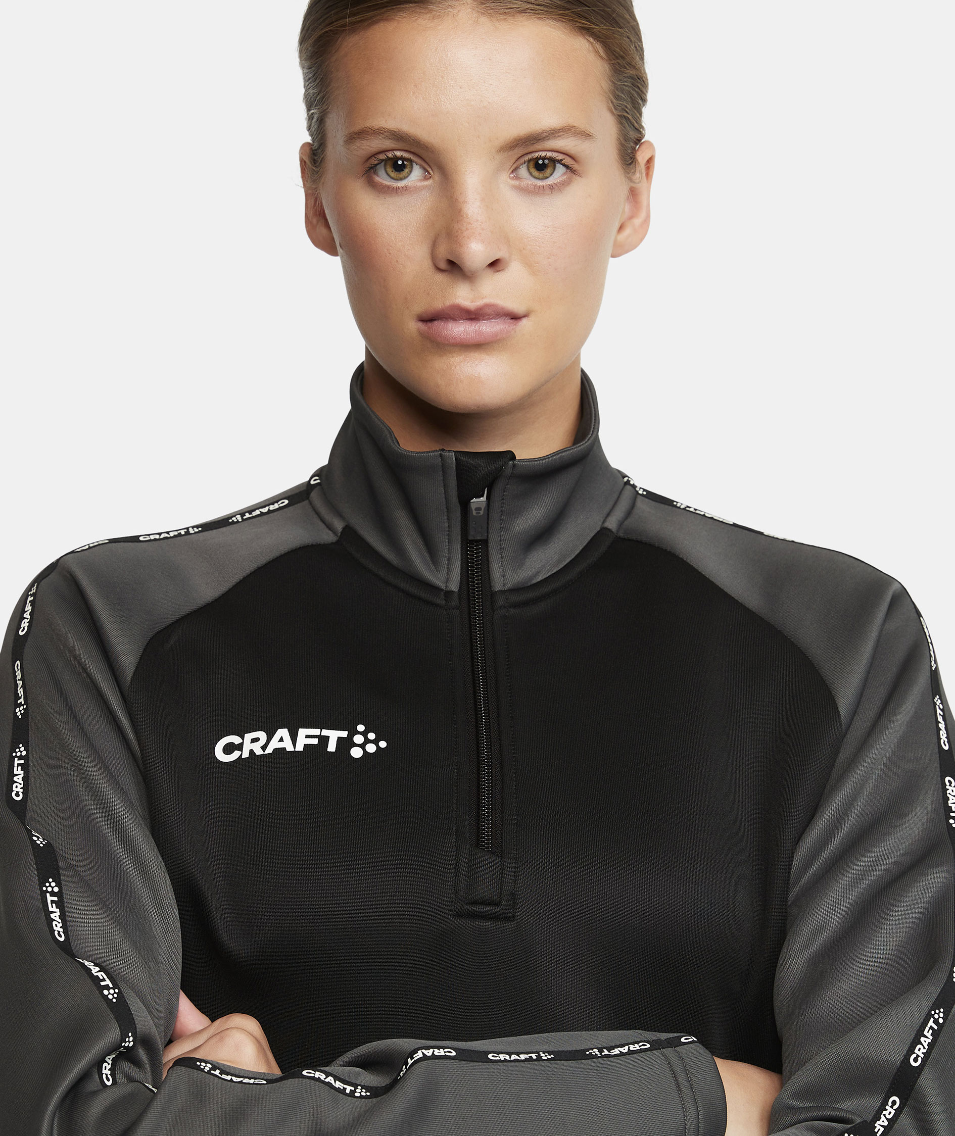Craft Squad 2.0 halfzip tr&auml;ningstr&ouml;ja dam, Black/Granite, large image number 3