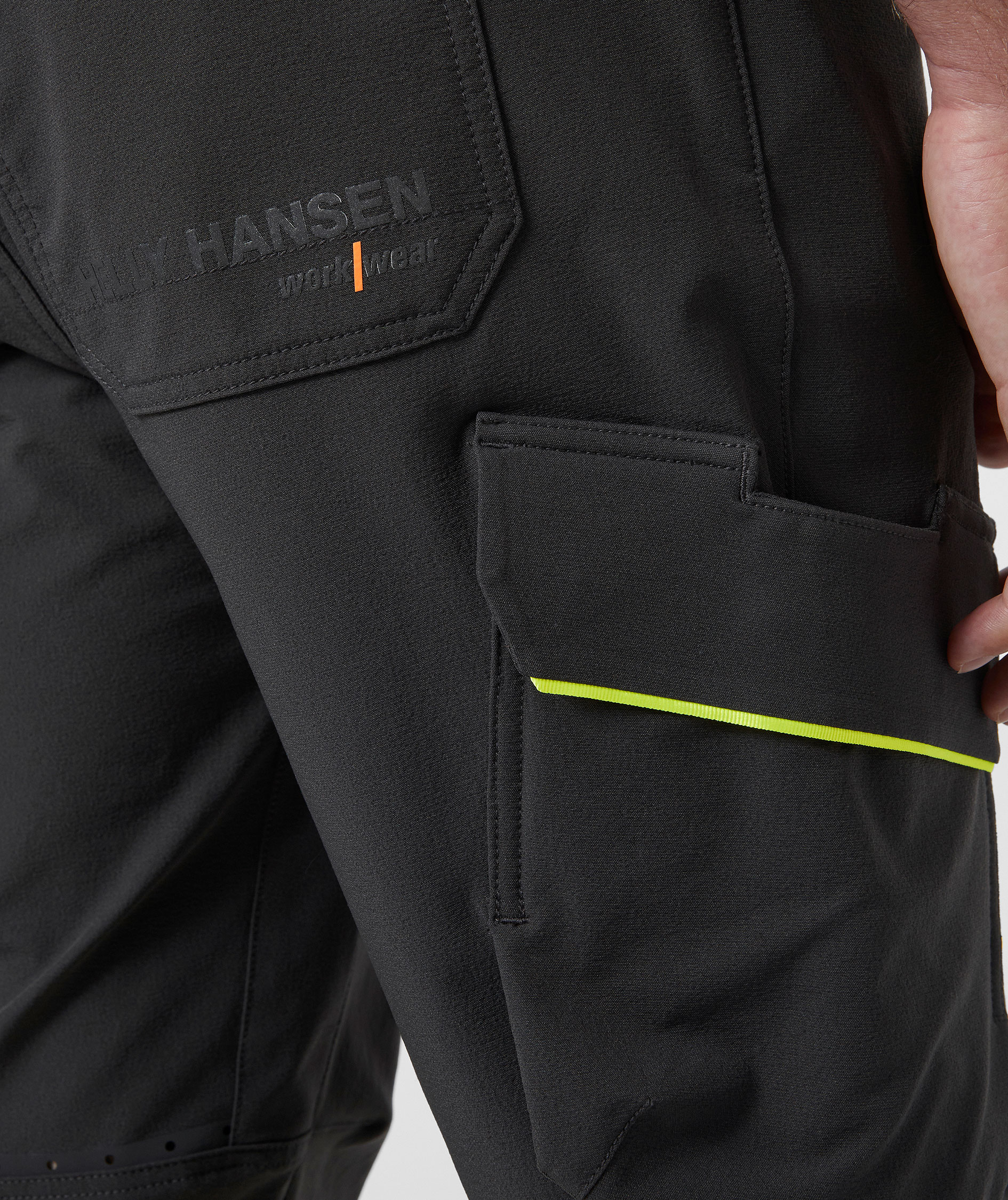 Helly Hansen ICU BRZ service trousers full stretch, Ebony/Hi-Vis Yellow, large image number 7