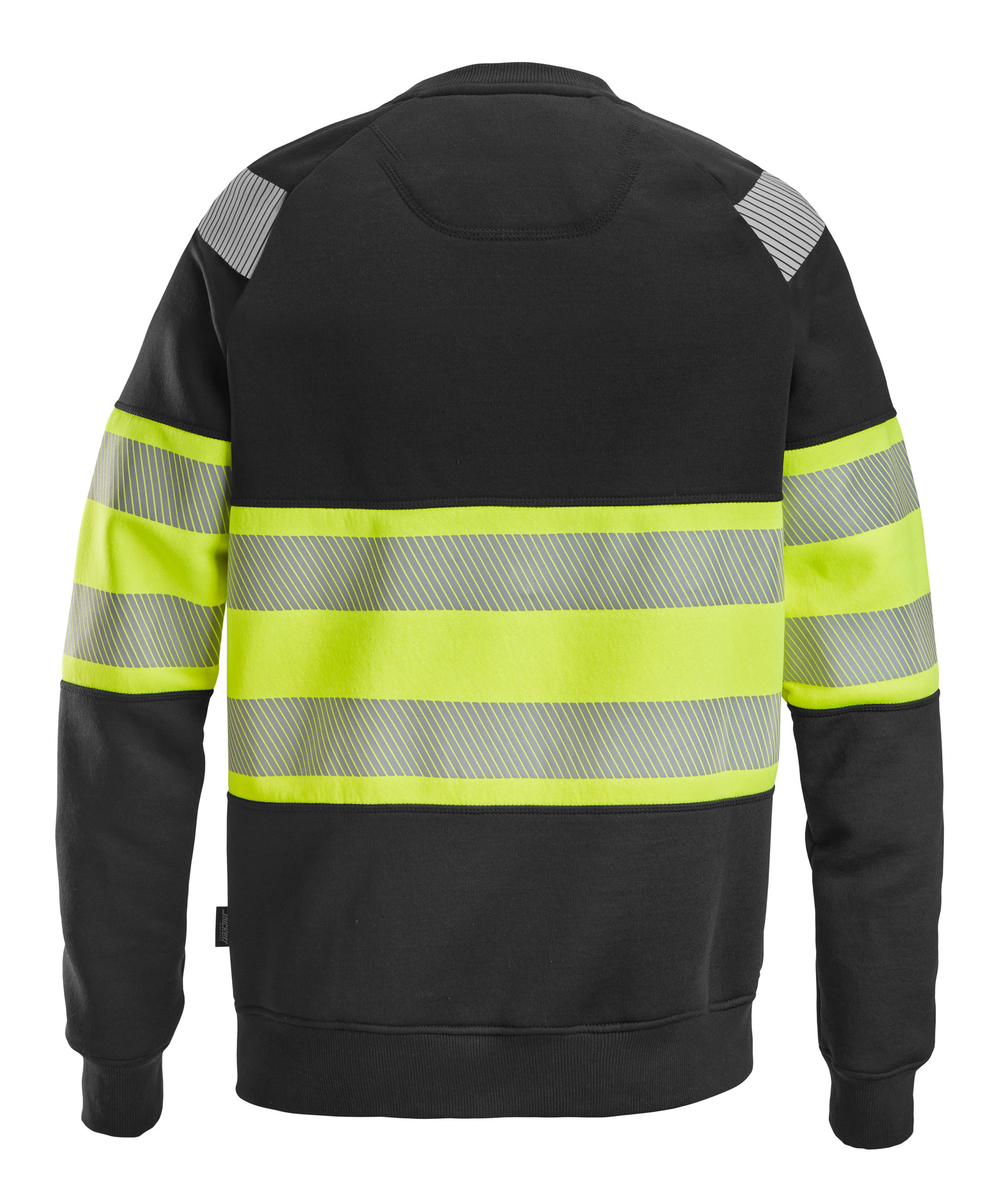 Snickers collegegenser 2830, Svart/Hi-Vis Gul