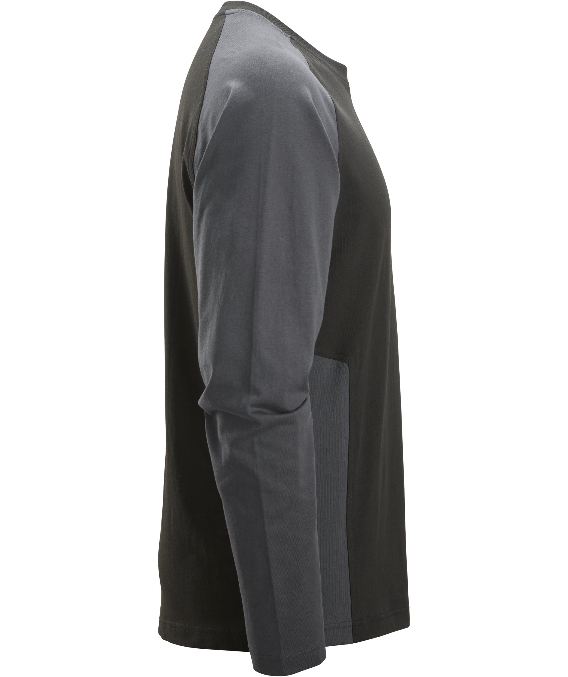 Snickers long-sleeved T-shirt 2450, Black/Charcoal, large image number 2