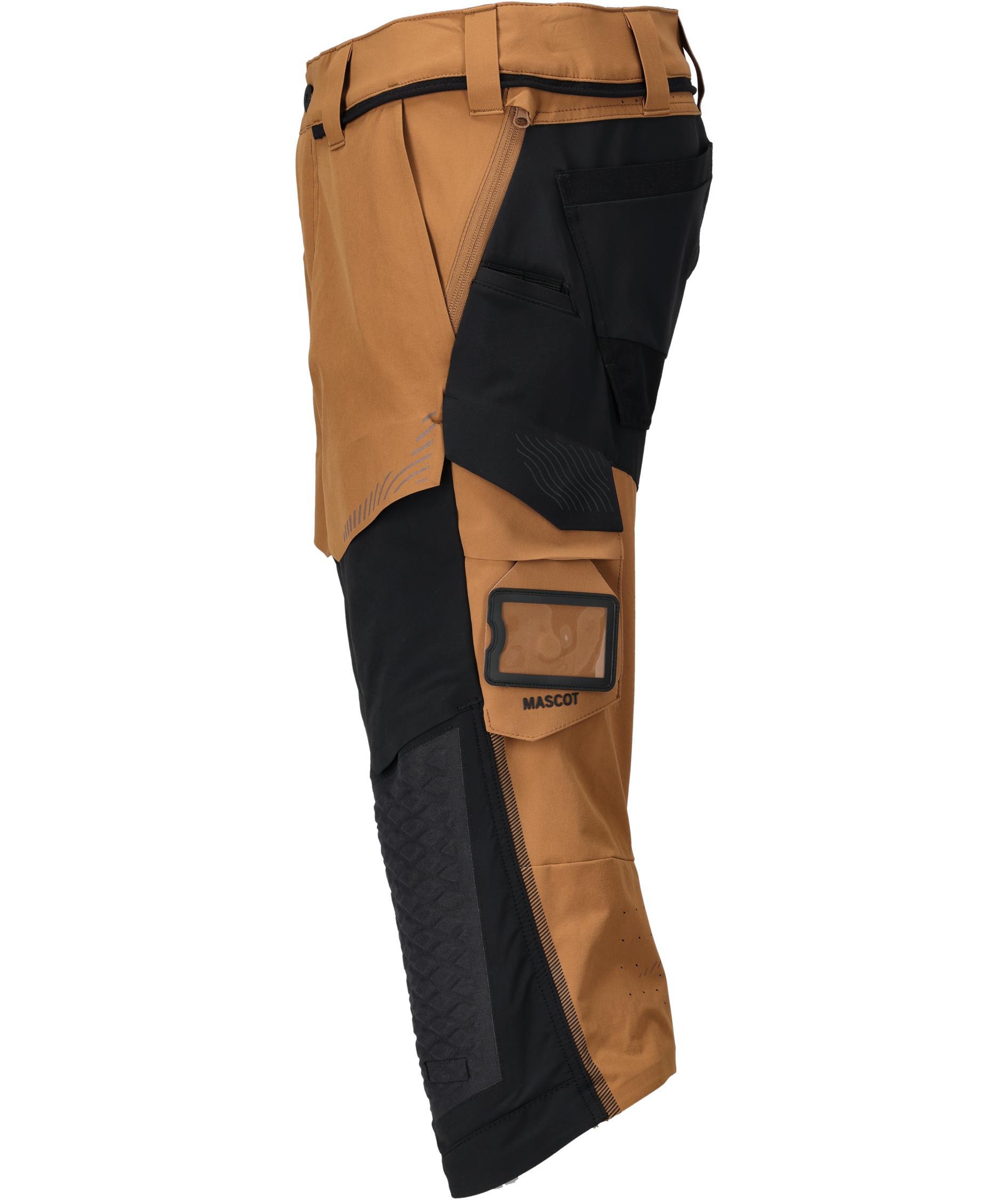 Mascot Customized arbeidsknickers full stretch, N&oslash;ttebrun/Svart, large image number 3