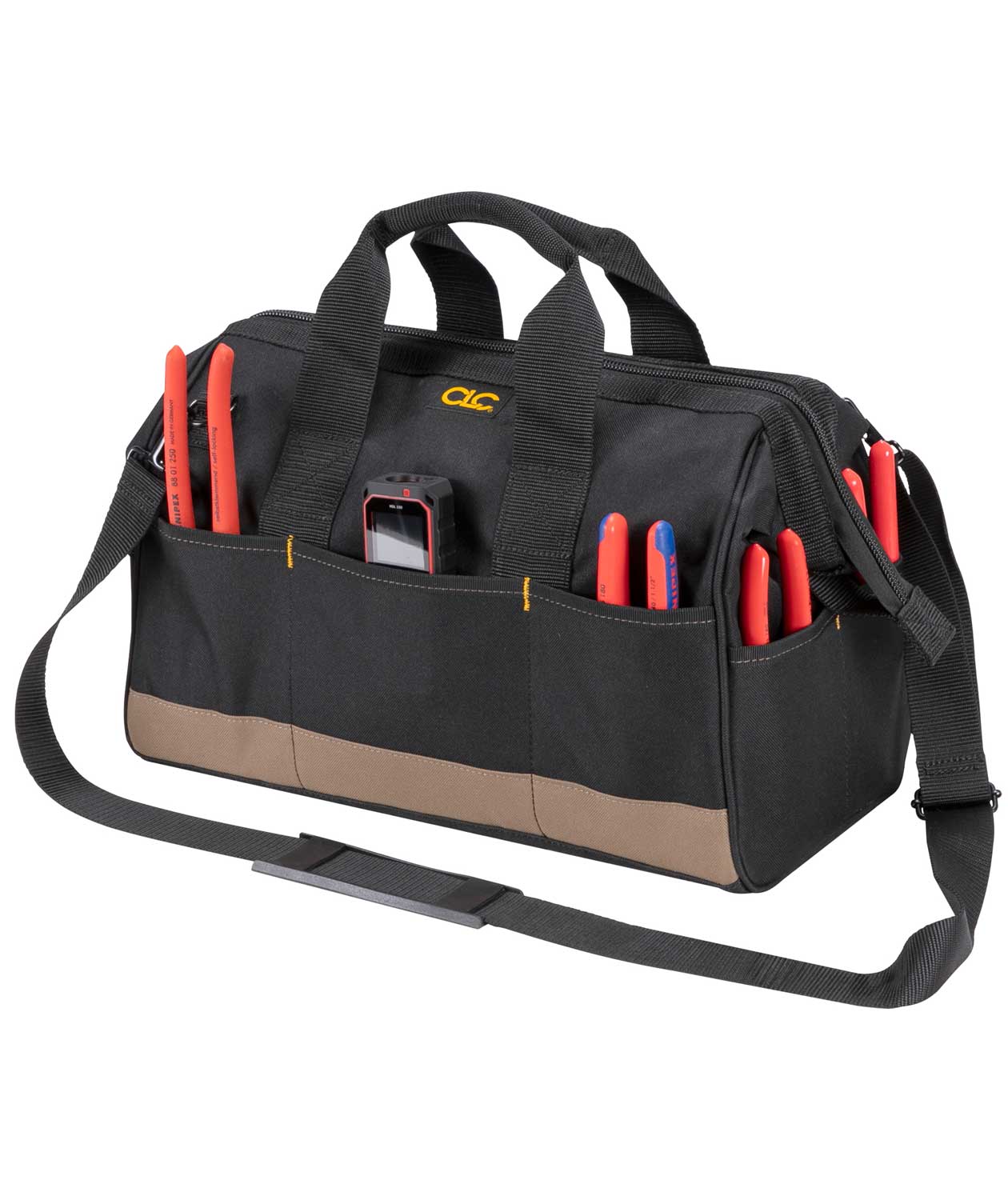 CLC Work Gear 1165 BigMouth&reg; medium tool bag 22L, Black/Brown, Black/Brown, large image number 4
