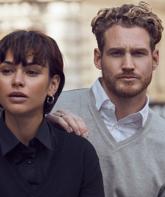 Clique Aston striktr&oslash;je, Gr&aring;meleret, large image number 3