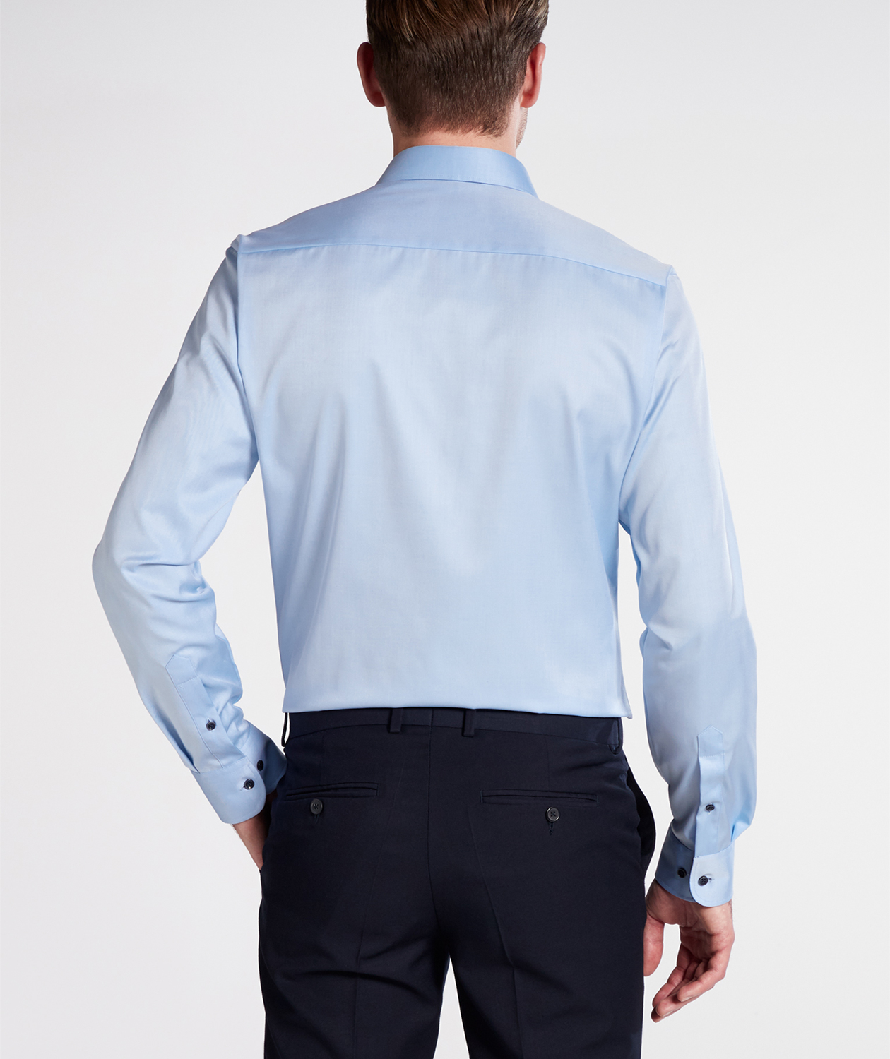 Eterna Cover Slim fit Hemd mit Kontrastfarben, Hellblau, large image number 2