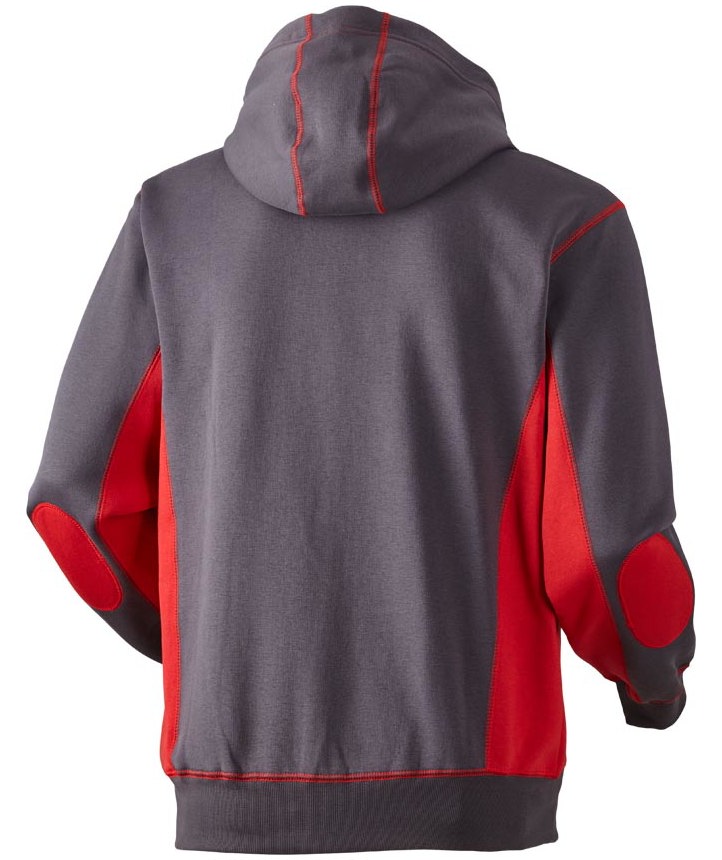 J.A.K. lined hoodie with zipper 1620, Grey/Red, large image number 1