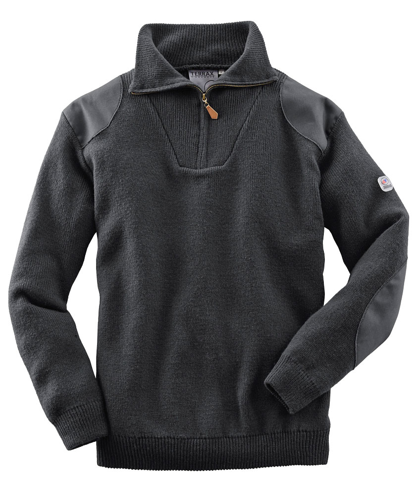 Terrax &frac12;-zip stickad tr&ouml;ja, Antracit