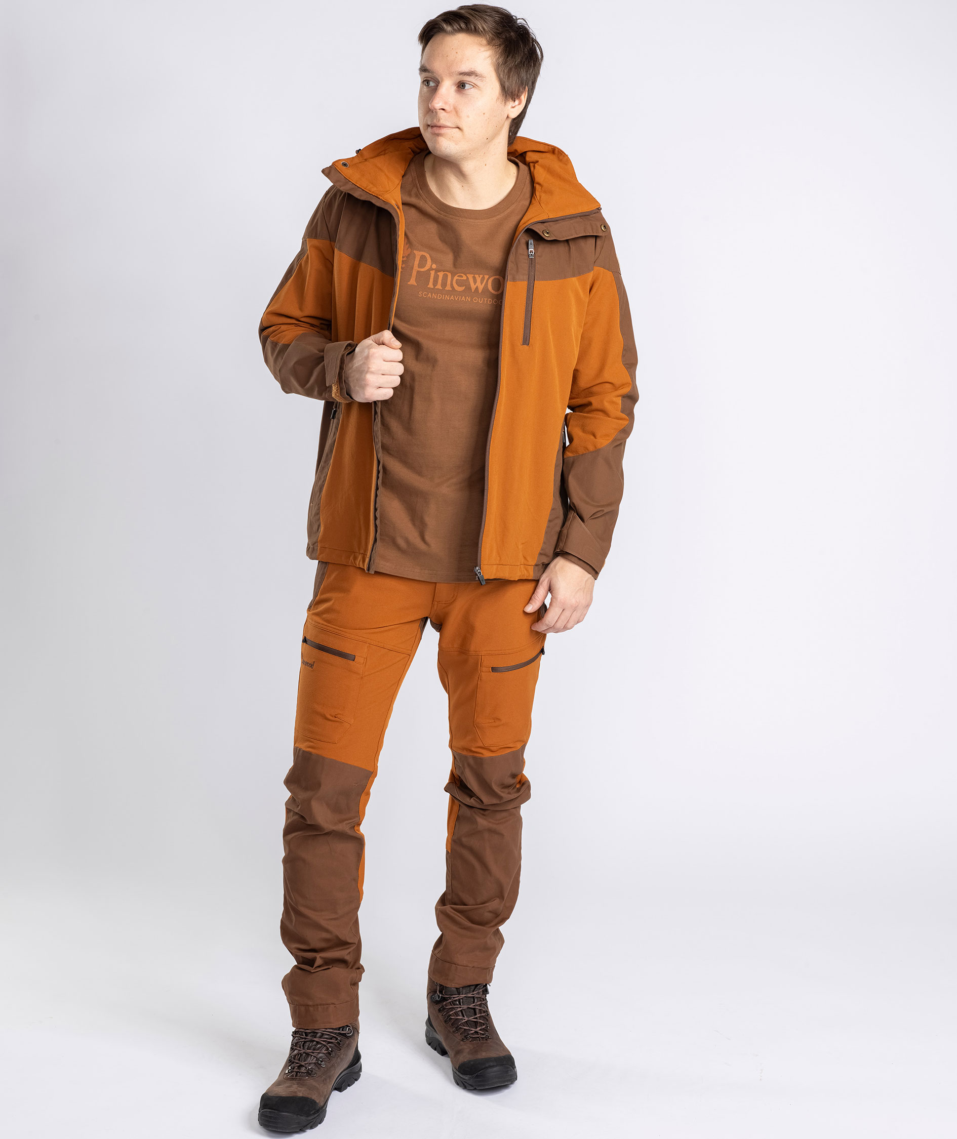 Pinewood Finnveden Hybrid bukser, Fudge/Nougat, large image number 5