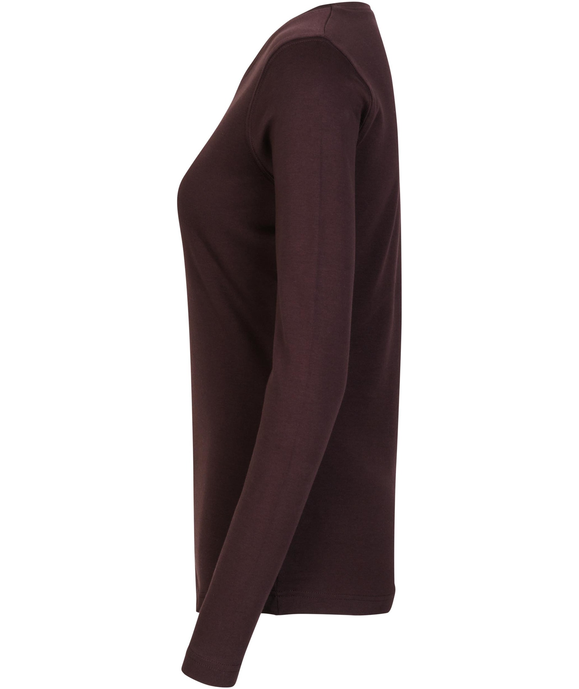 ID Identity Interlock l&aring;ng&auml;rmad T-shirt dam, Dark bourdeaux, large image number 3