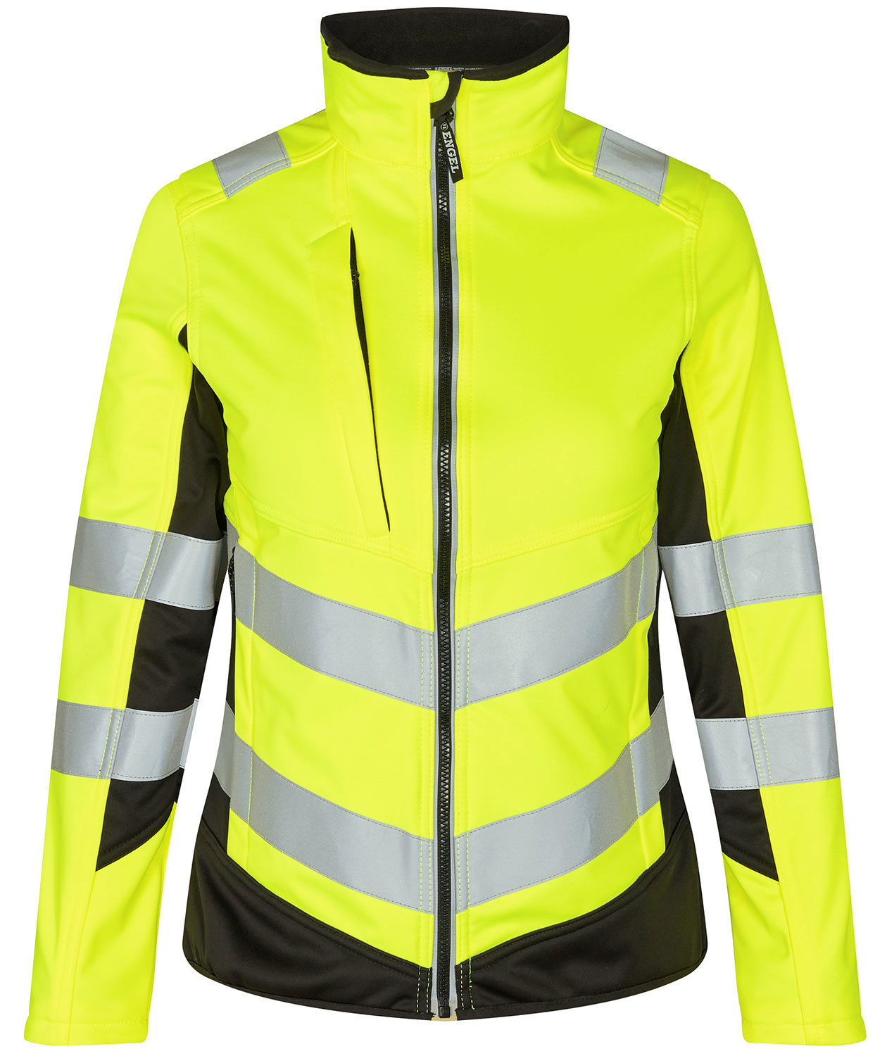 Engel Safety dame softshelljakke, Hi-vis Gul/Svart, Hi-vis Gul/Svart, swatch