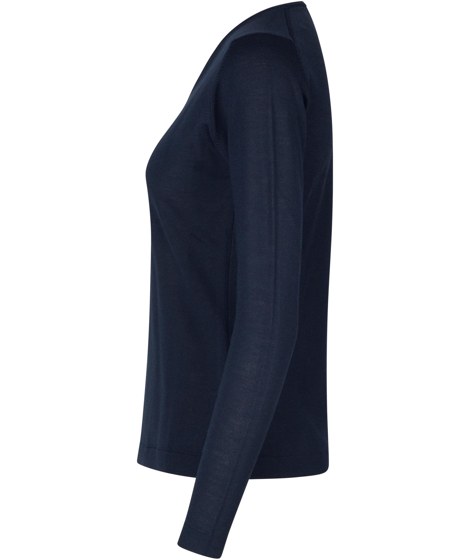 ID stickad tr&ouml;ja med merinoull dam, Marinbl&aring;, large image number 2