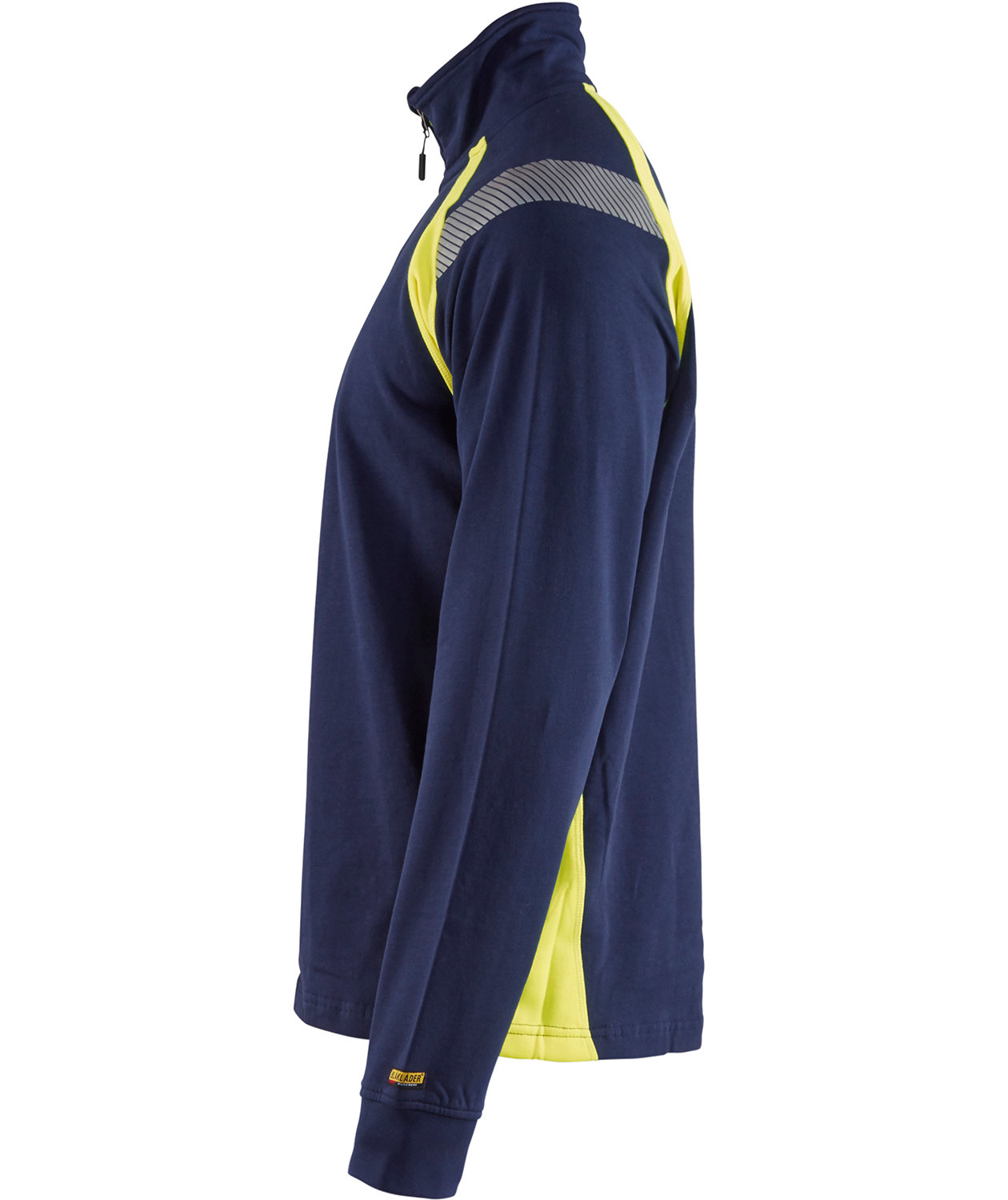 Bl&aring;kl&auml;der sweatshirt half zip, Marine/Hi-Vis gul, large image number 2