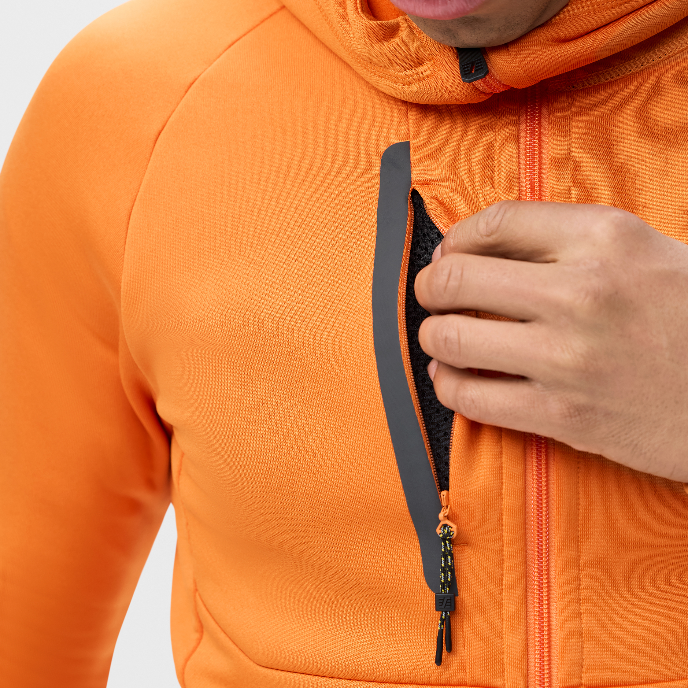 Snickers Flexiwork Polartec&reg; Hoodie mit Rei&szlig;verschluss 8026 full stretch, Warm Orange, large image number 9